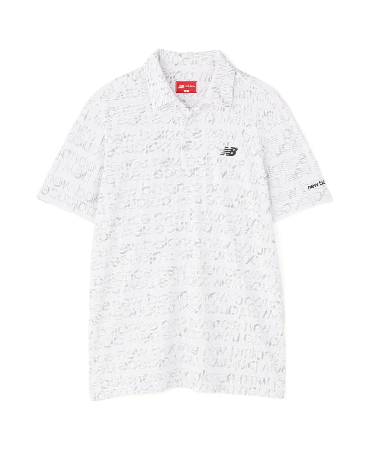 グラデーションボーダーロゴ柄 半袖 カラーシャツ (MENS)