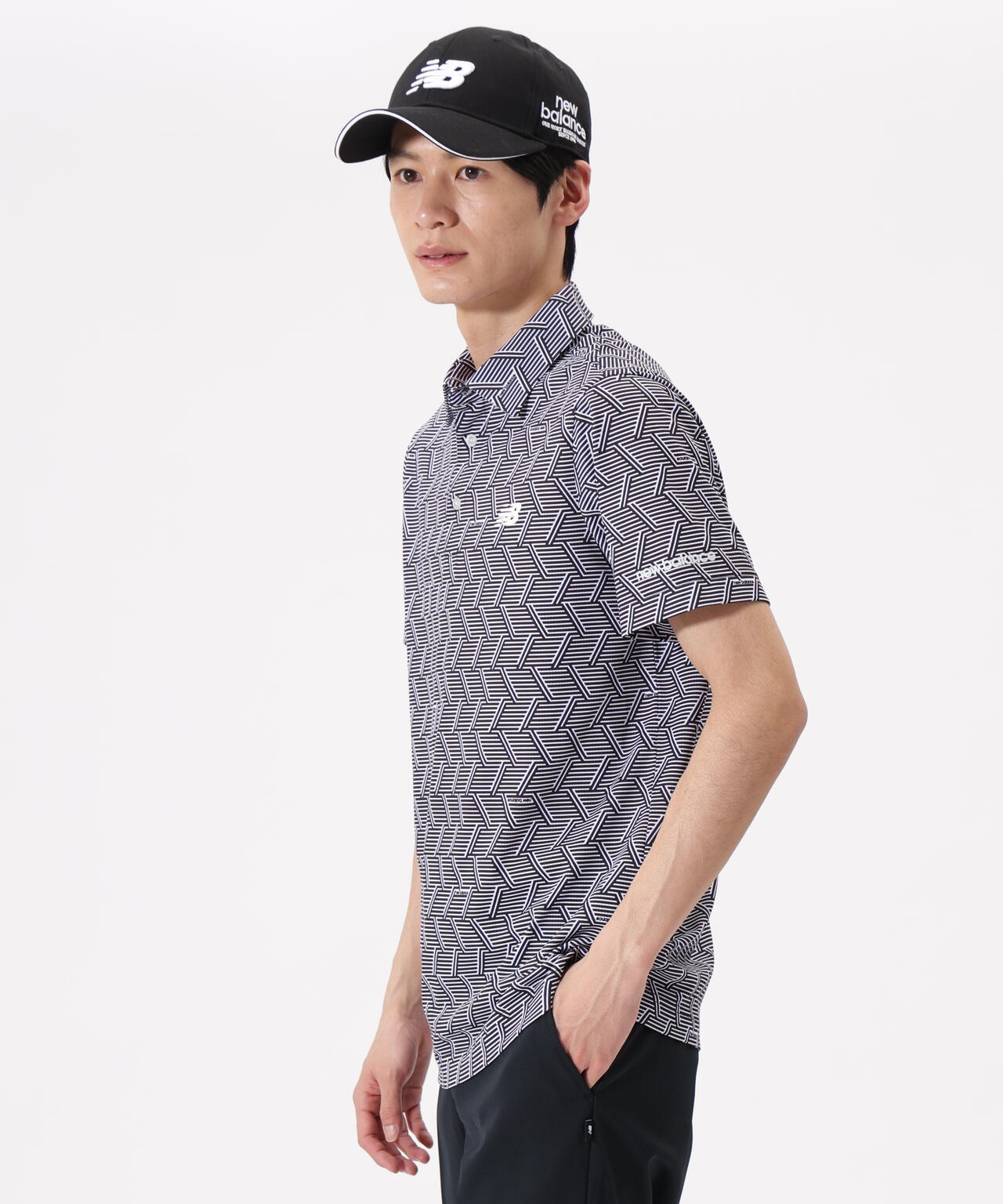 ジオメトリック柄 半袖 カラーシャツ (MENS)