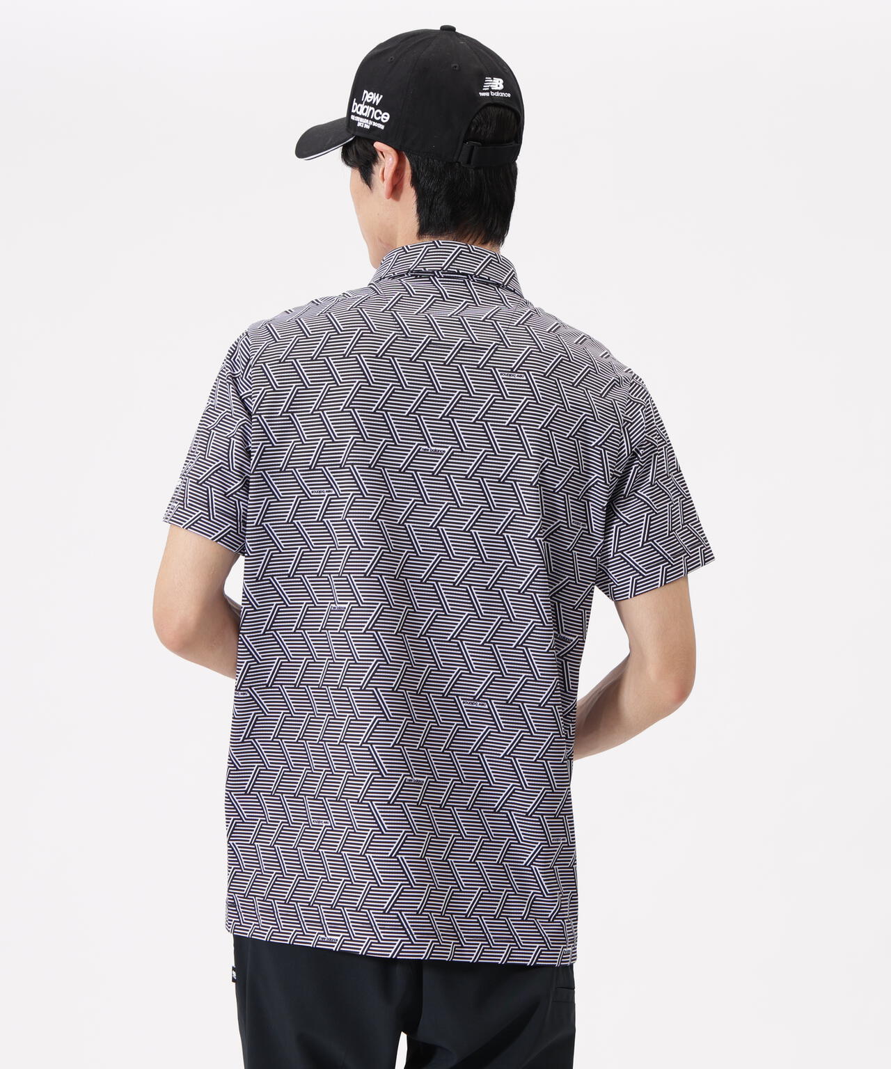 ジオメトリック柄 半袖 カラーシャツ (MENS)