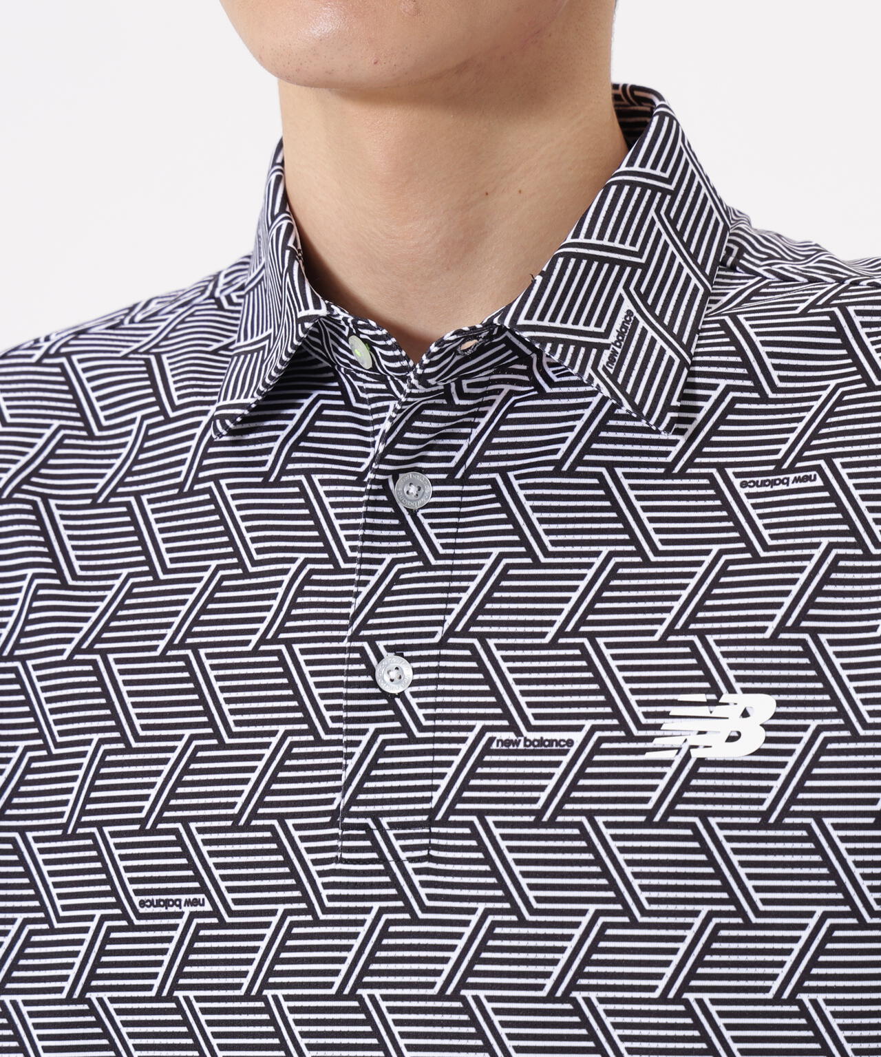 ジオメトリック柄 半袖 カラーシャツ (MENS)