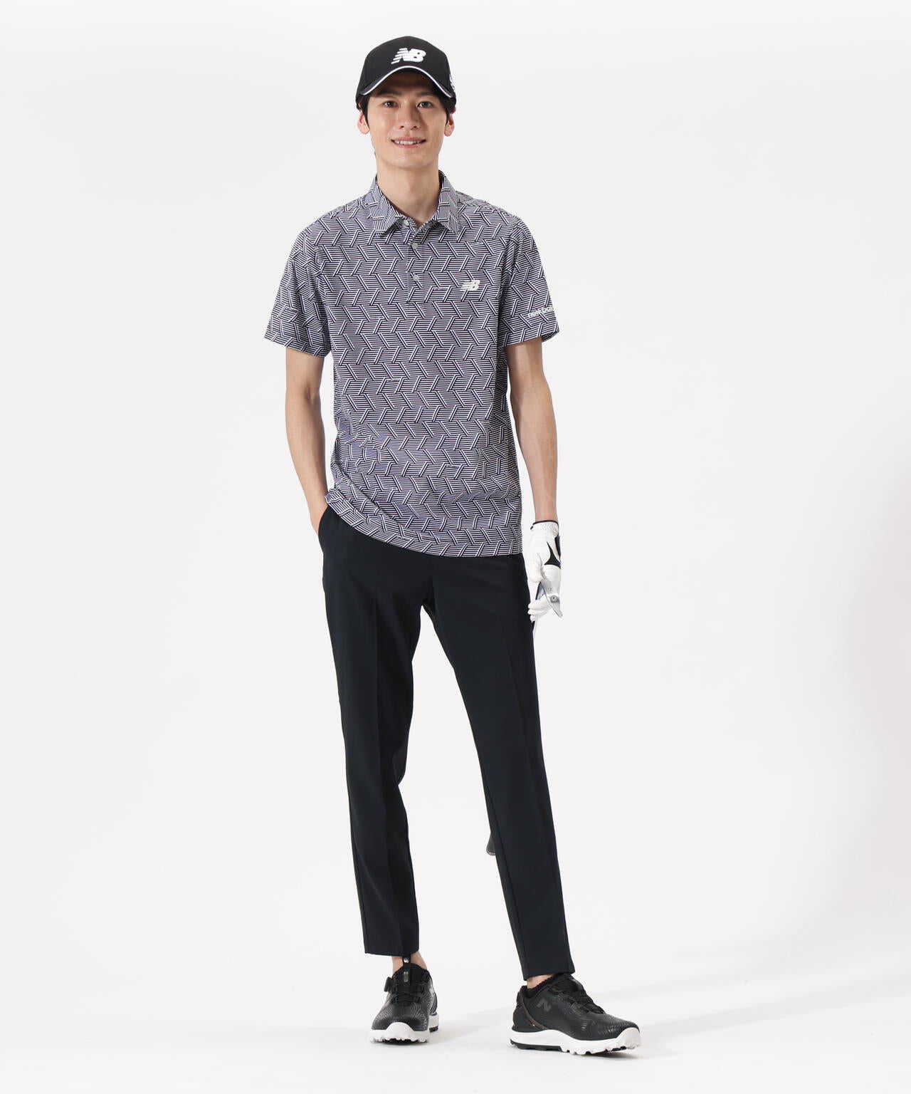 ジオメトリック柄 半袖 カラーシャツ (MENS)