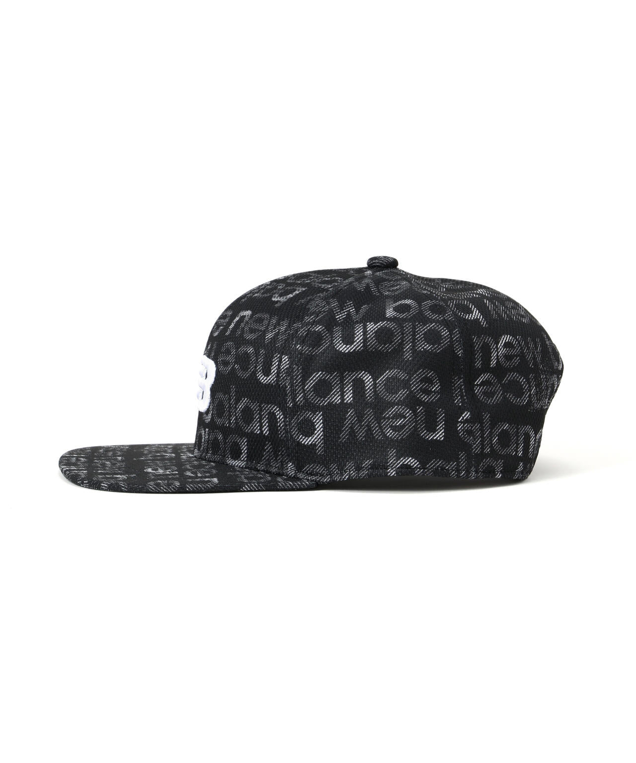 グラデーションボーダーロゴ フラットブリムキャップ (UNISEX)