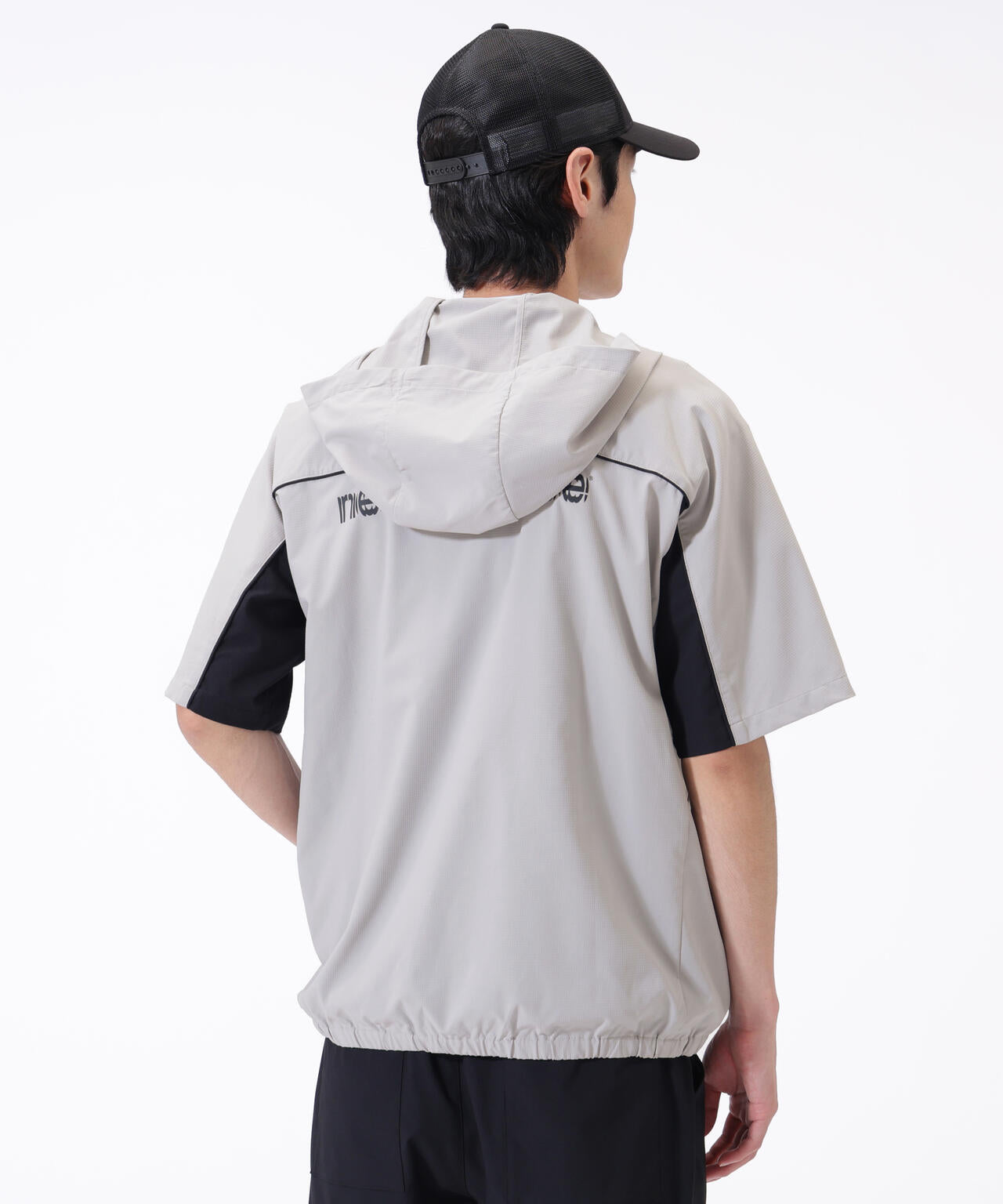 撥水 ハーフジップ プルオーバー フーディー (MENS)
