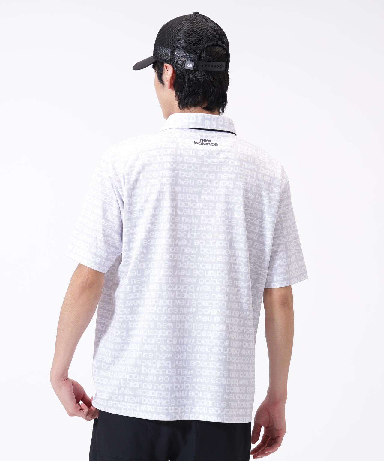 超速乾 総柄 ハーフスリーブ カラーシャツ (MENS)