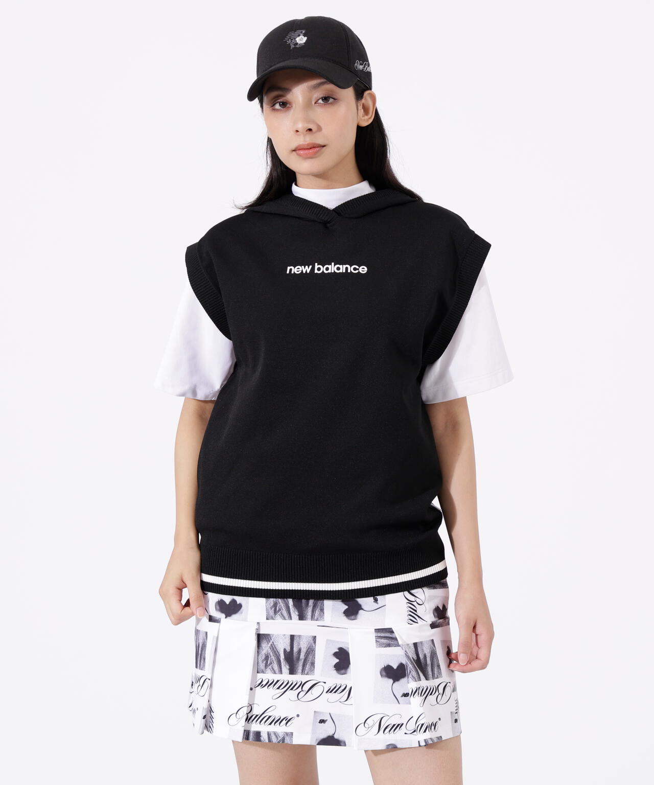 スリーブレス ニット フーディー (WOMENS)