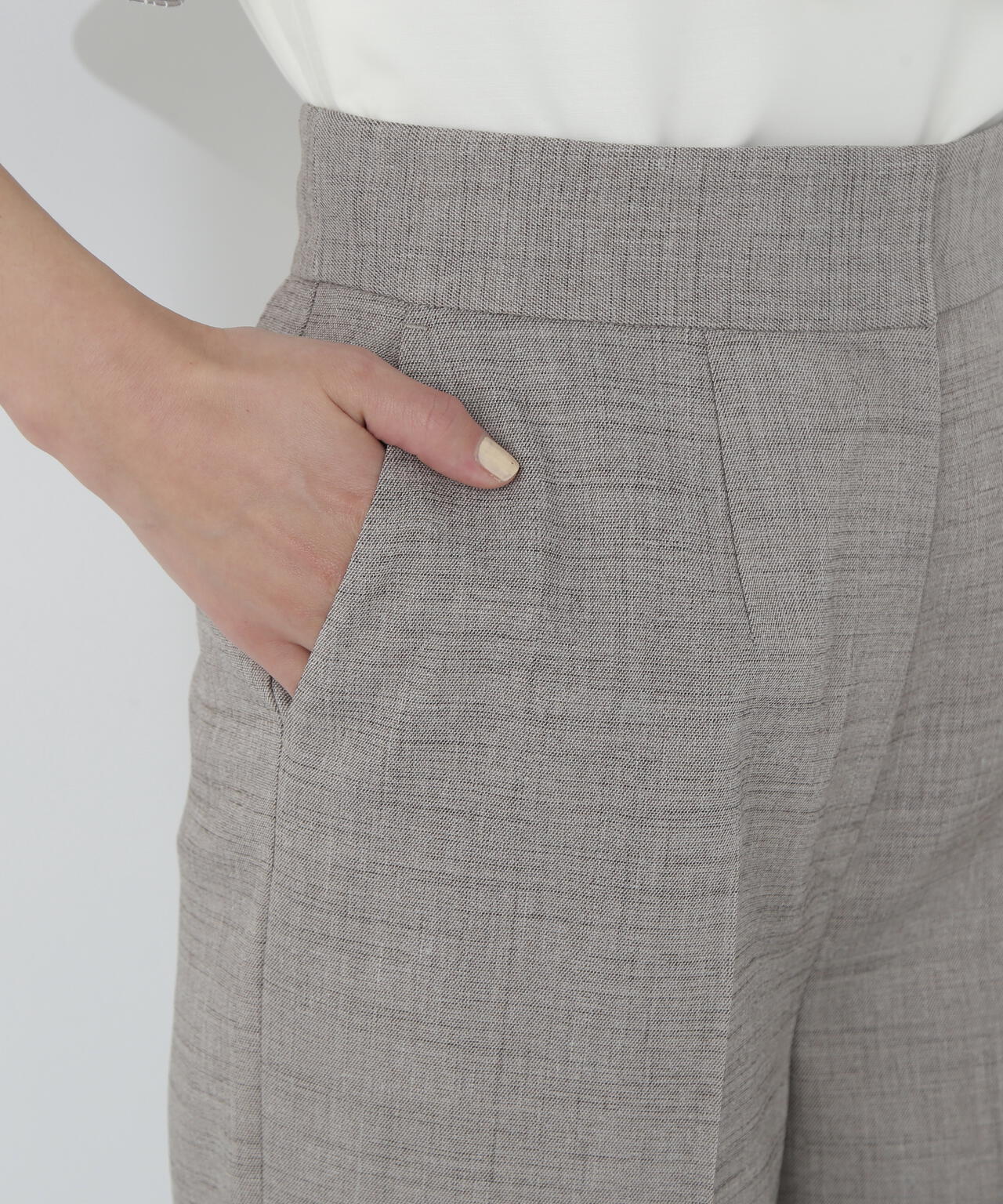 シャークスキンノーブル SETUP ストレートパンツ*