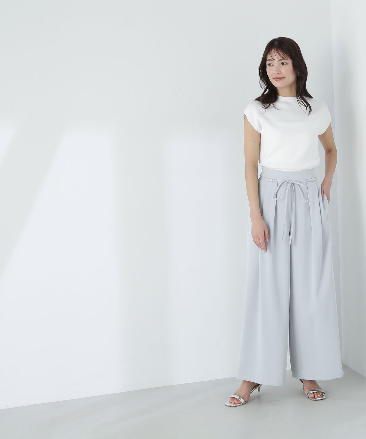 総針ベーシックシリーズ モックネックニット*