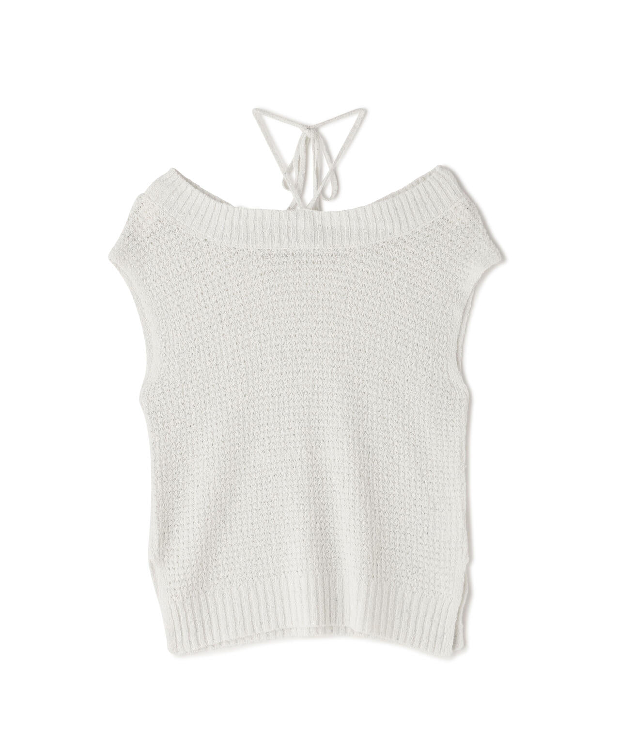 スパンコールオフショルニット*