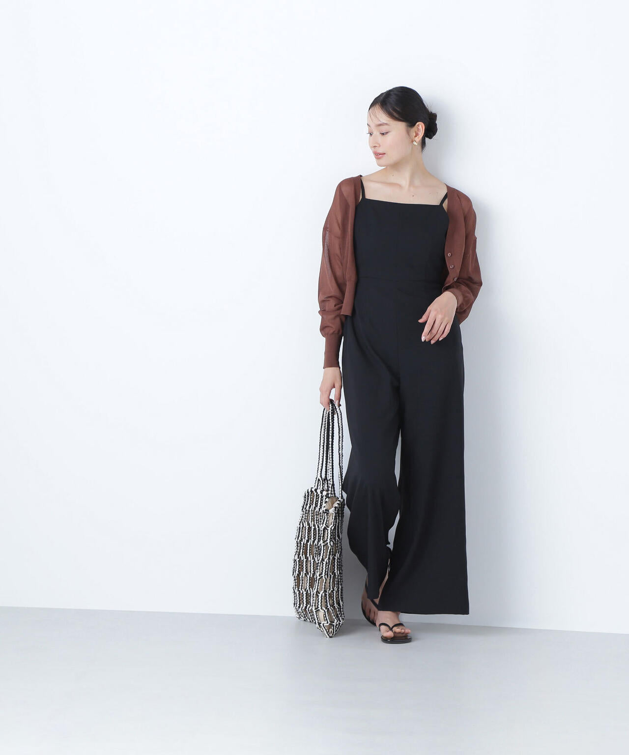 【THINK NATURAL】バックオープンキャミオールインワン*