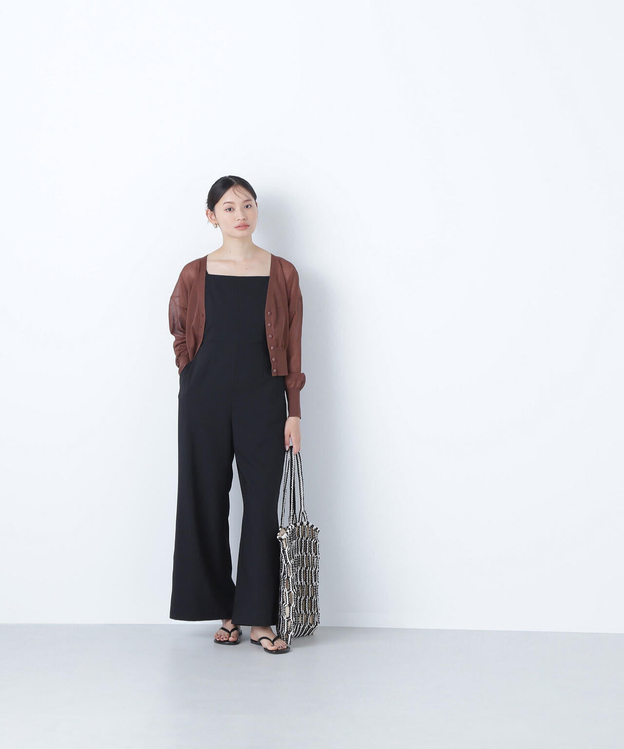 【THINK NATURAL】バックオープンキャミオールインワン*