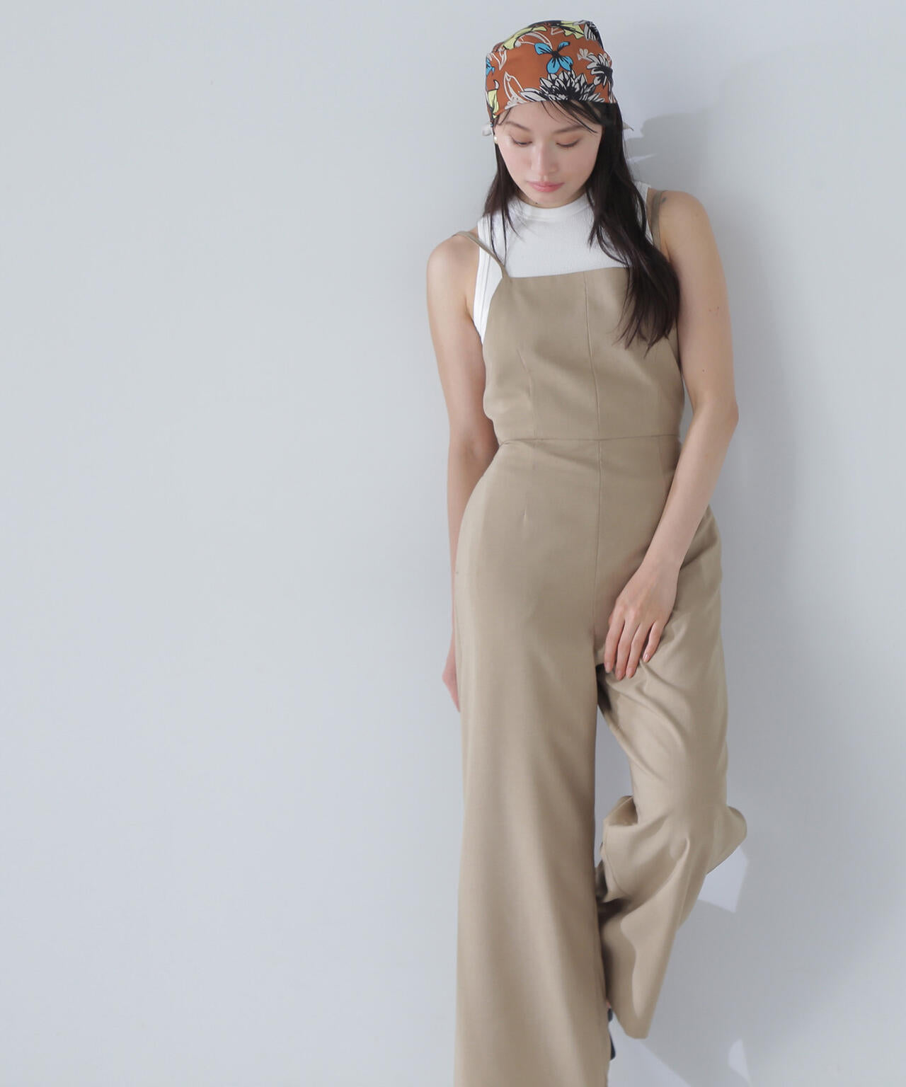 【THINK NATURAL】バックオープンキャミオールインワン*