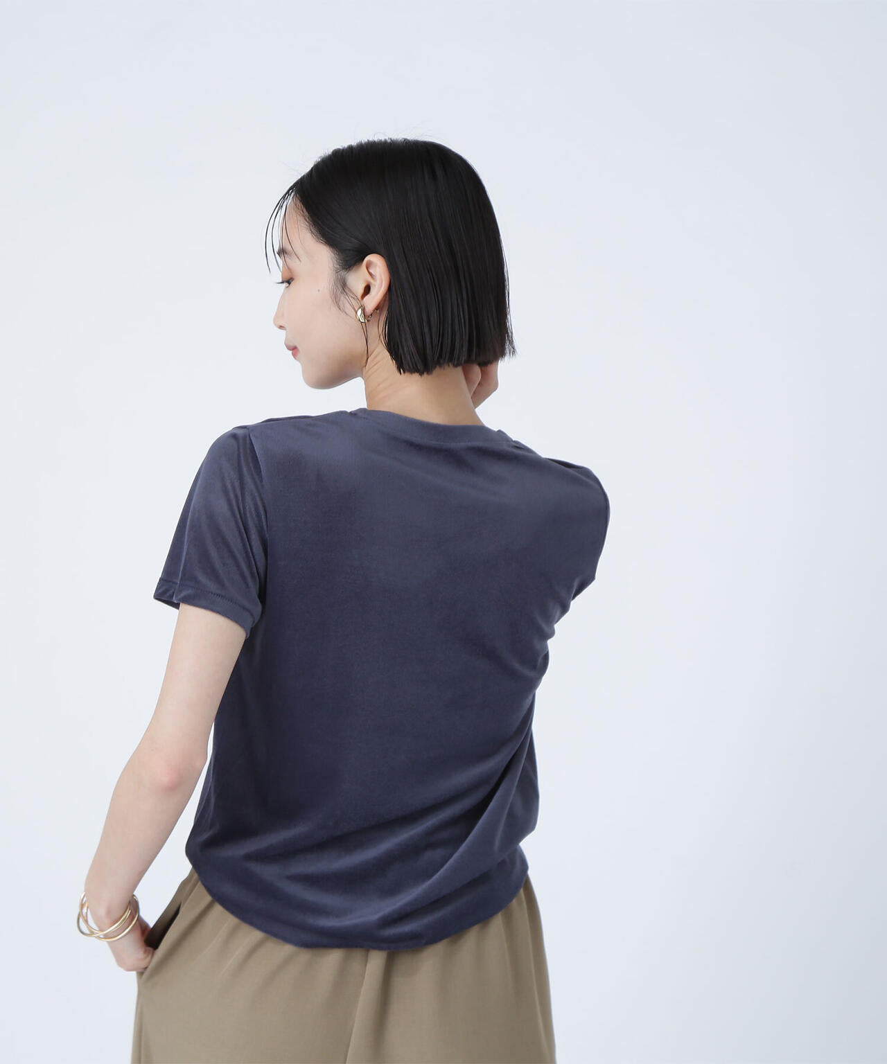 ベロアTシャツ*