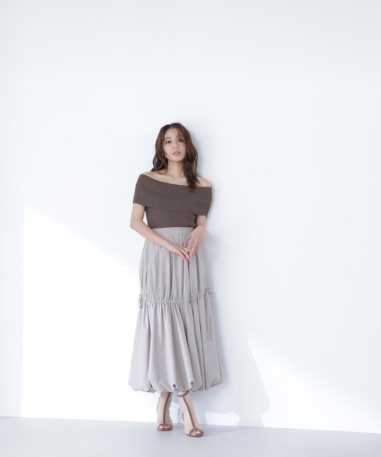 【THINK BEAUTY】タフタギャザーバルーンスカート*