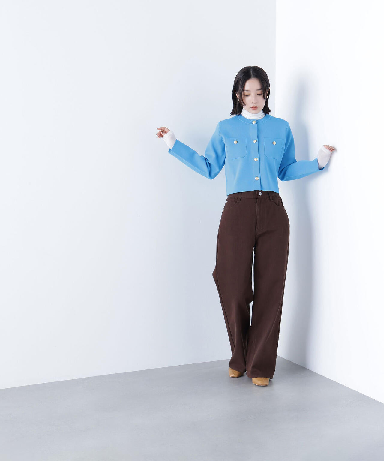 ＜ちょうど、いい服＞私に“ちょうどいい”ワイドストレートパンツ*