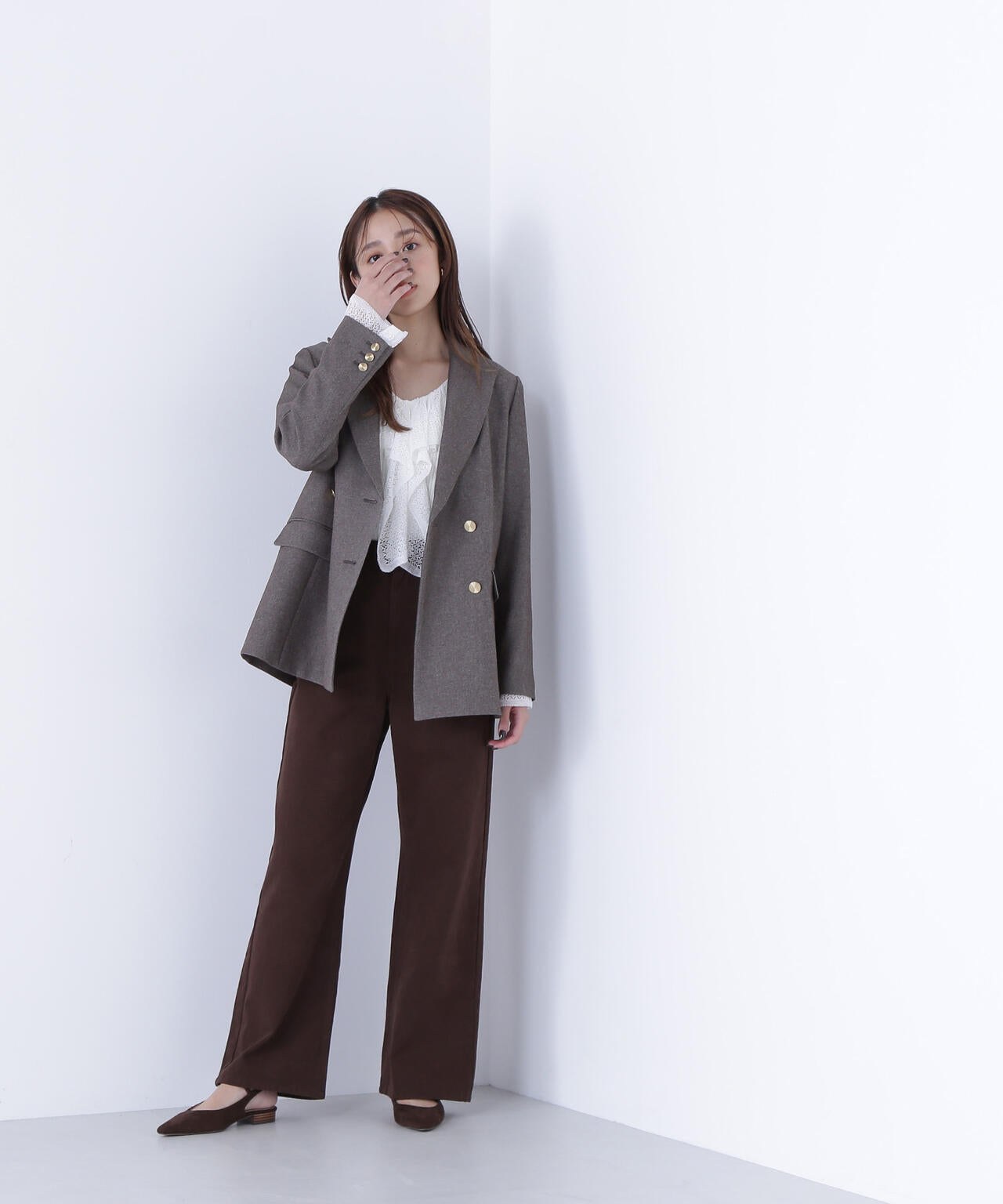 ＜ちょうど、いい服＞私に“ちょうどいい”ワイドストレートパンツ*