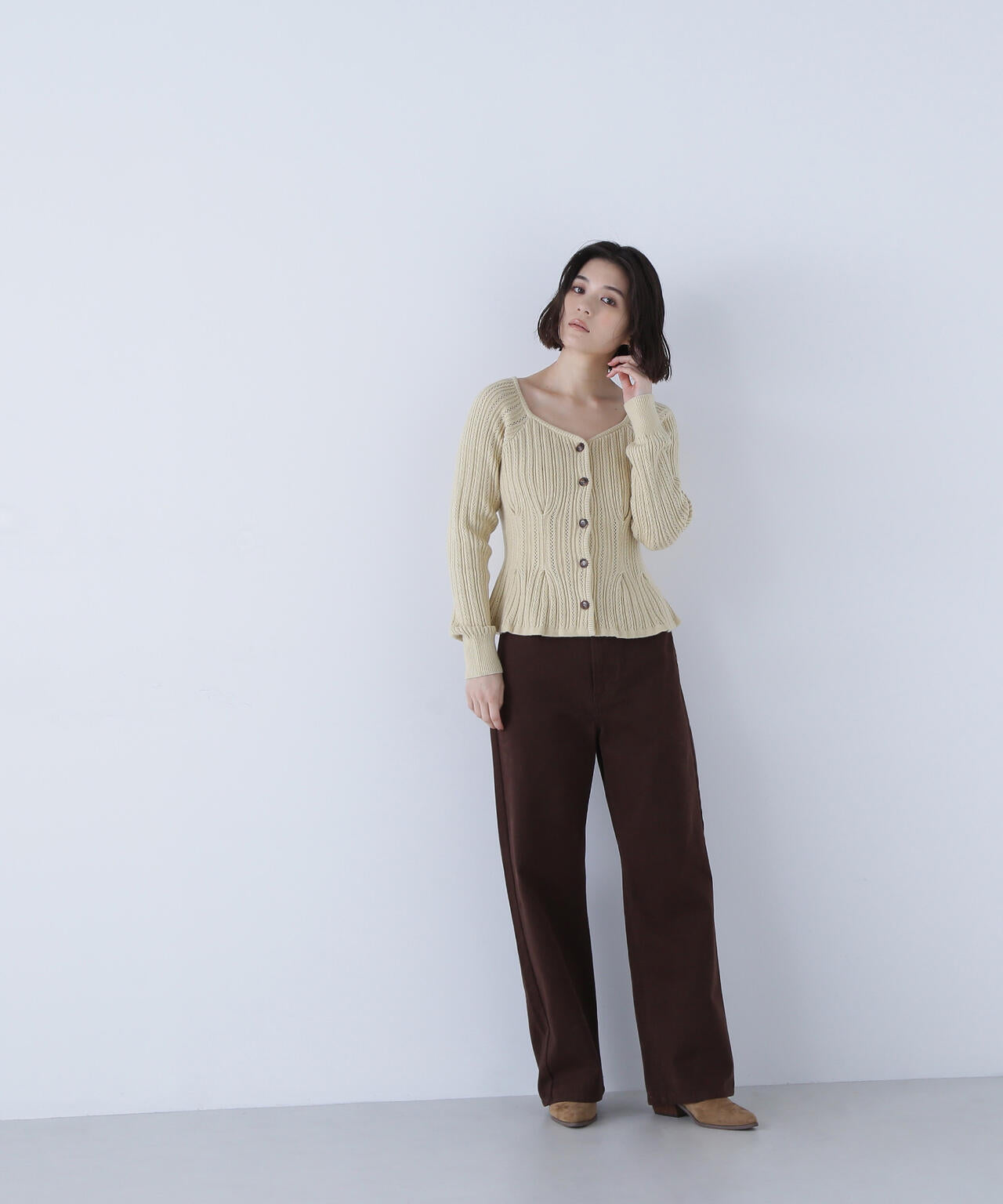 ＜ちょうど、いい服＞私に“ちょうどいい”ワイドストレートパンツ*