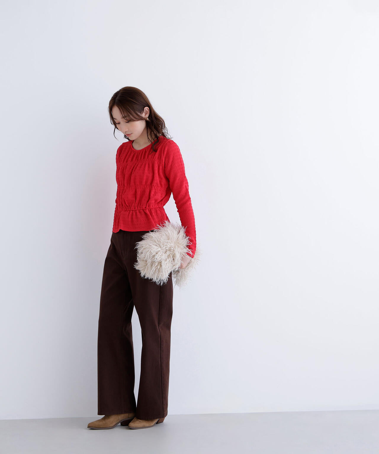＜ちょうど、いい服＞私に“ちょうどいい”ワイドストレートパンツ*