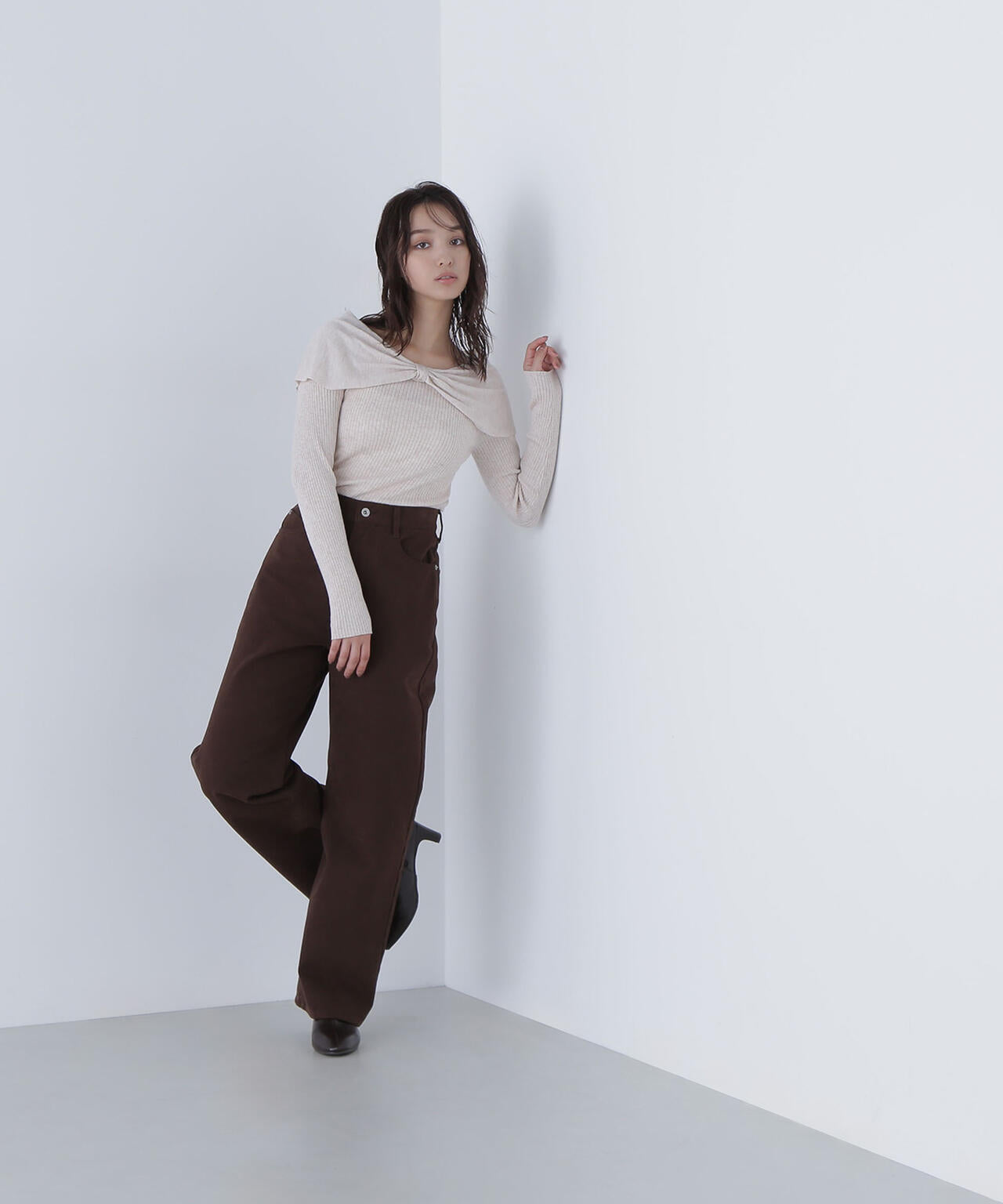 ＜ちょうど、いい服＞私に“ちょうどいい”ワイドストレートパンツ*