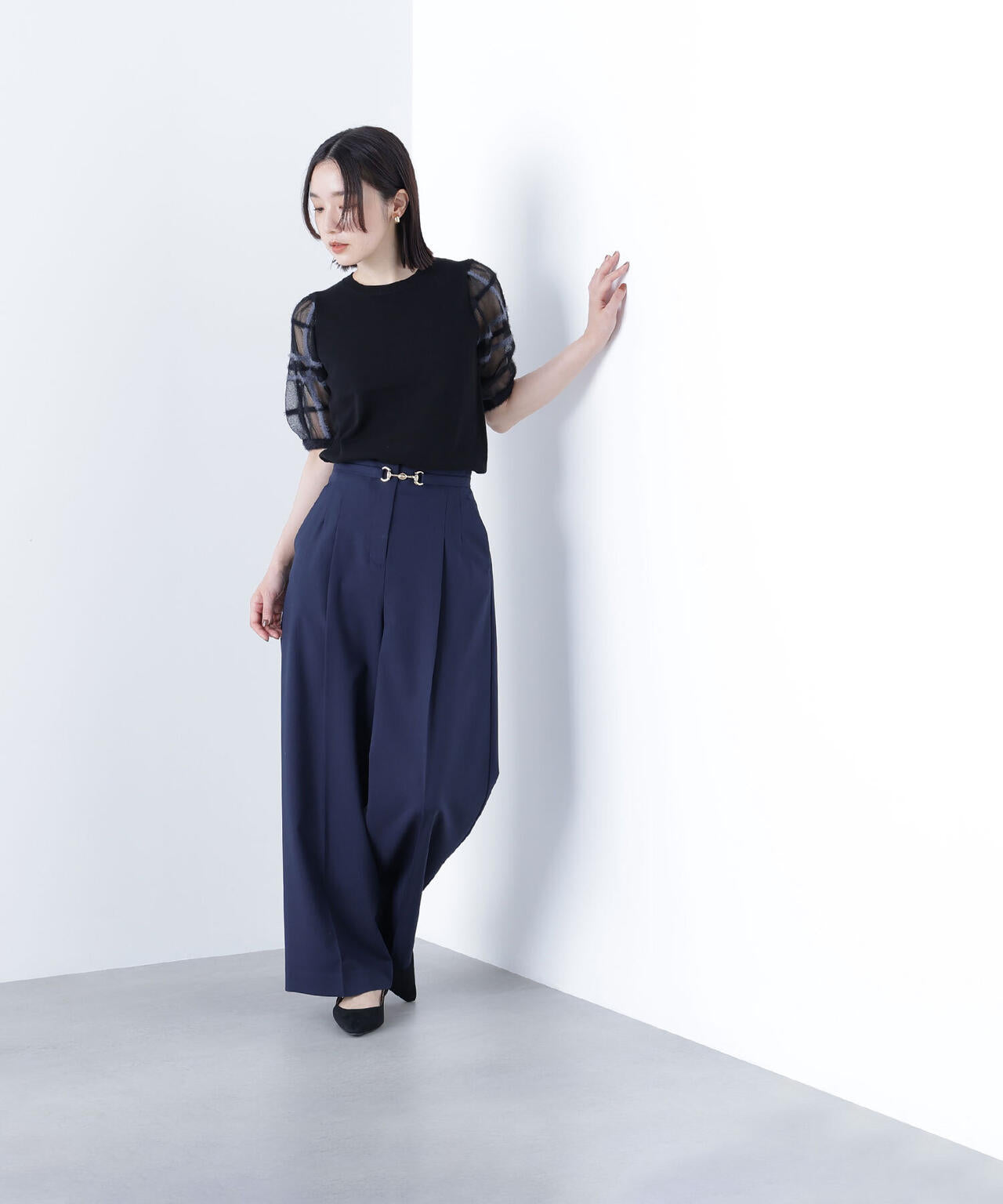 ビットベルトワイドパンツ*