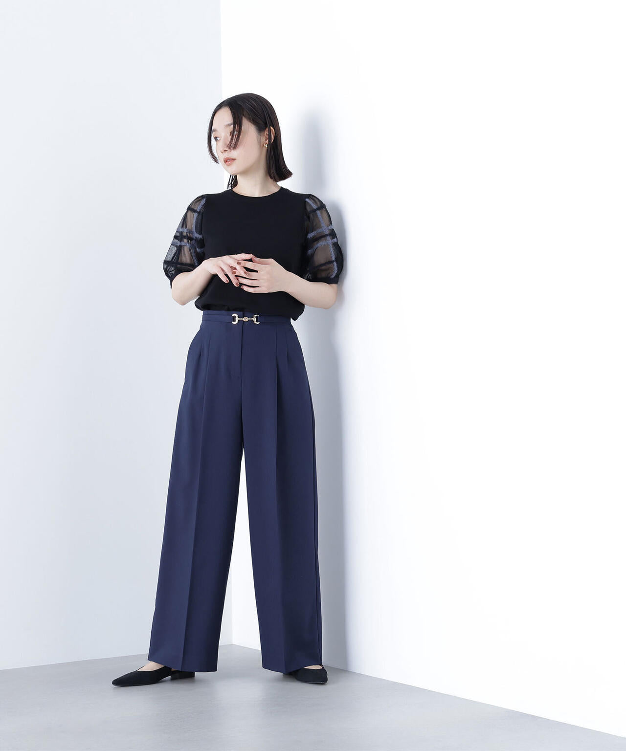 ビットベルトワイドパンツ*