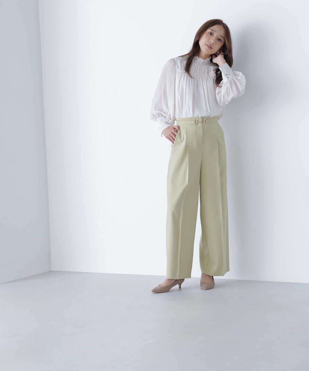 ビットベルトワイドパンツ*