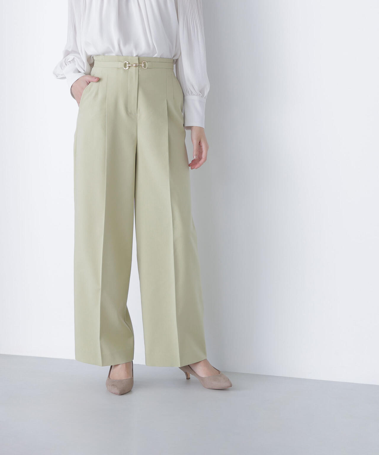 ビットベルトワイドパンツ*
