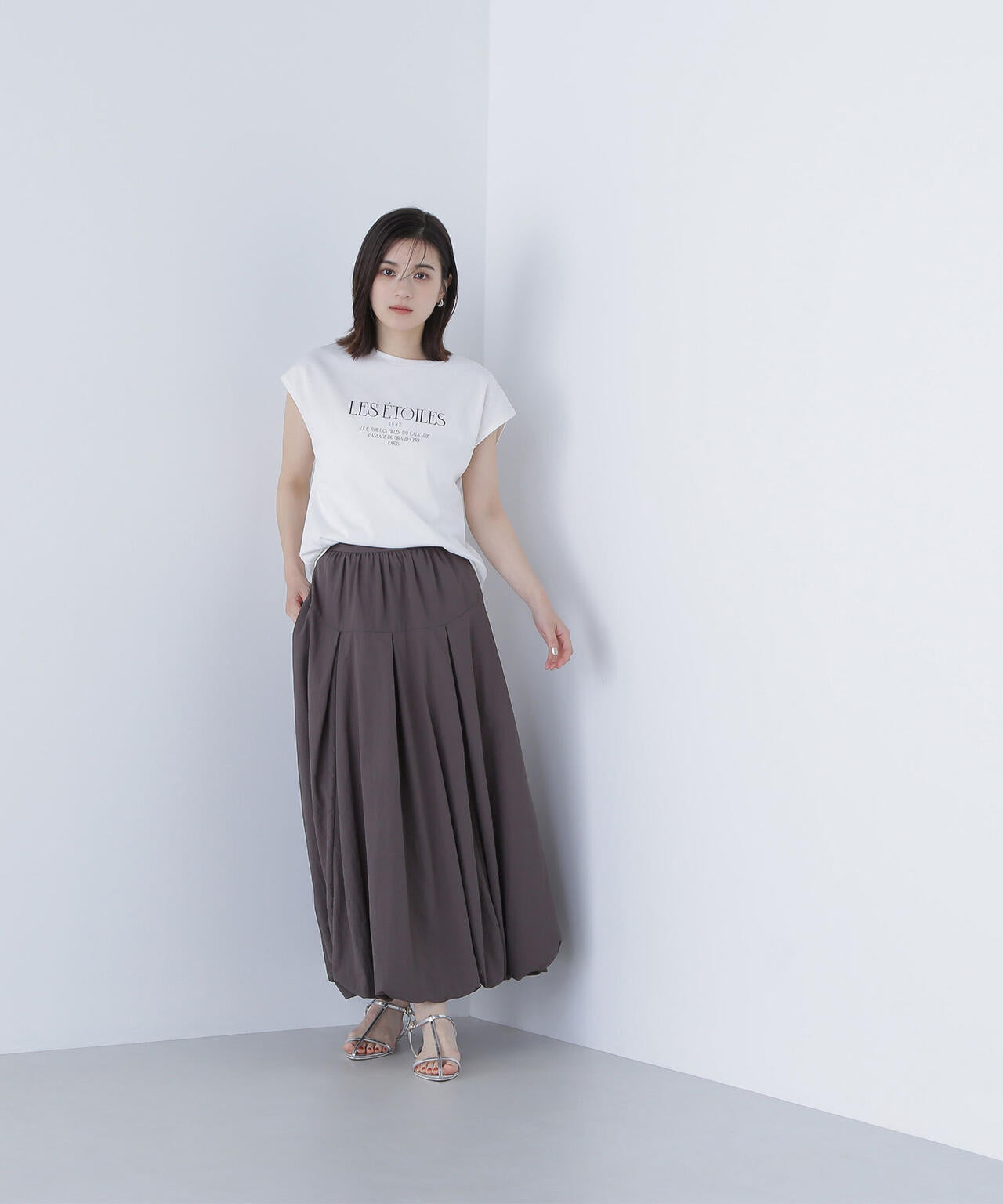 フレンチスリーブロゴTシャツ*