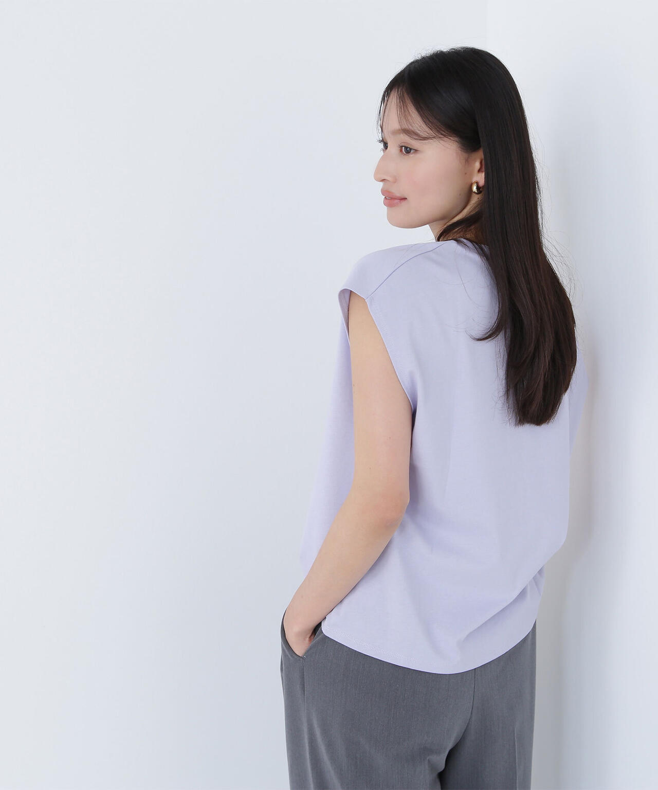 フレンチスリーブロゴTシャツ*