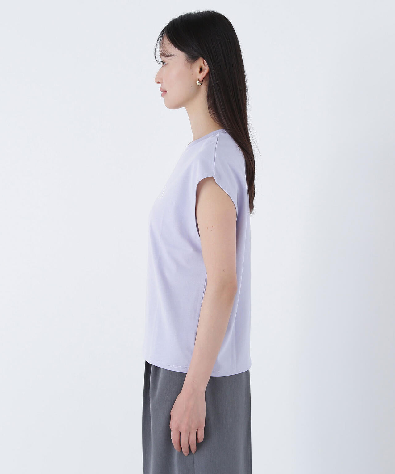 フレンチスリーブロゴTシャツ*