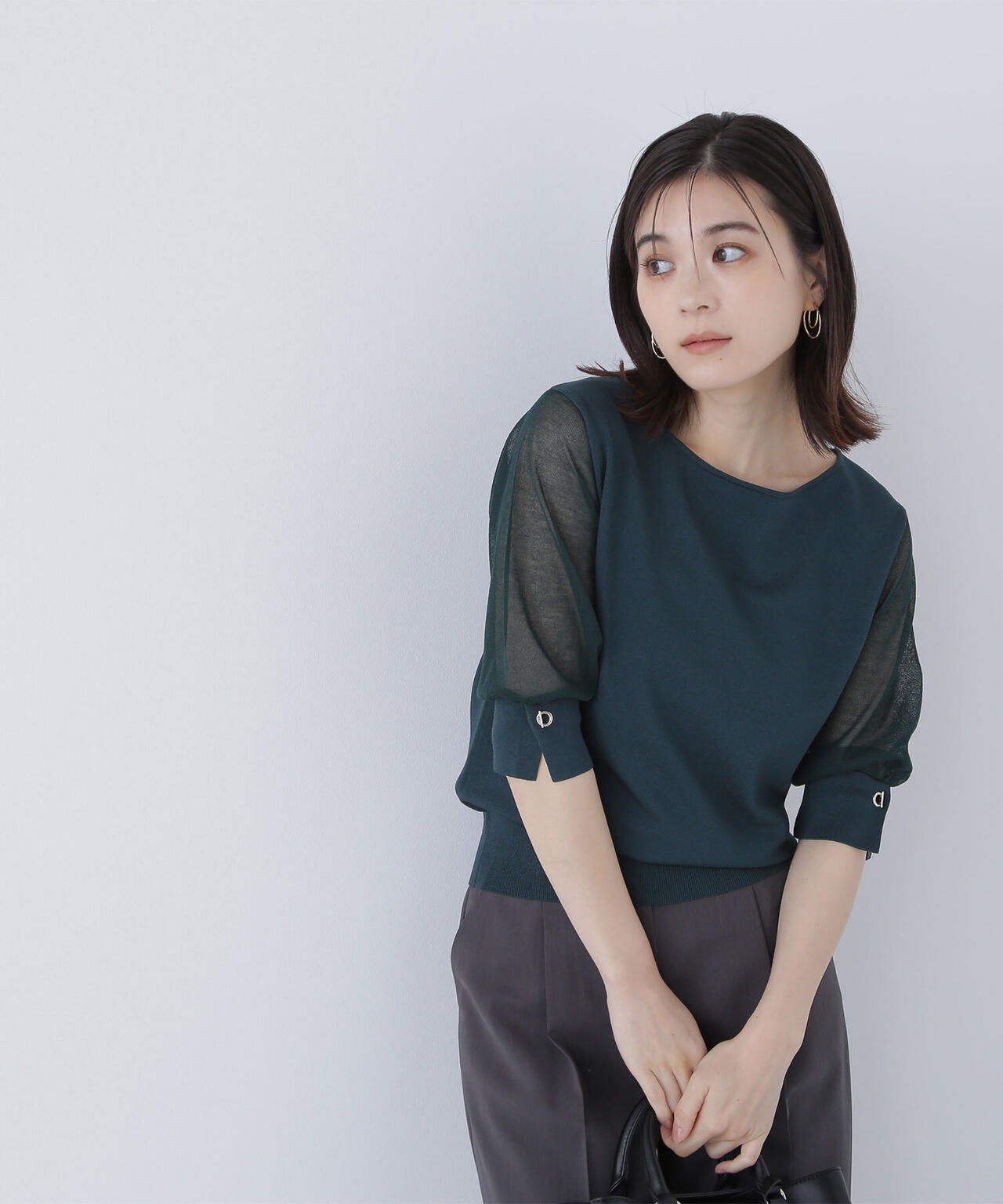 シアースリーブハトメカフスニット*