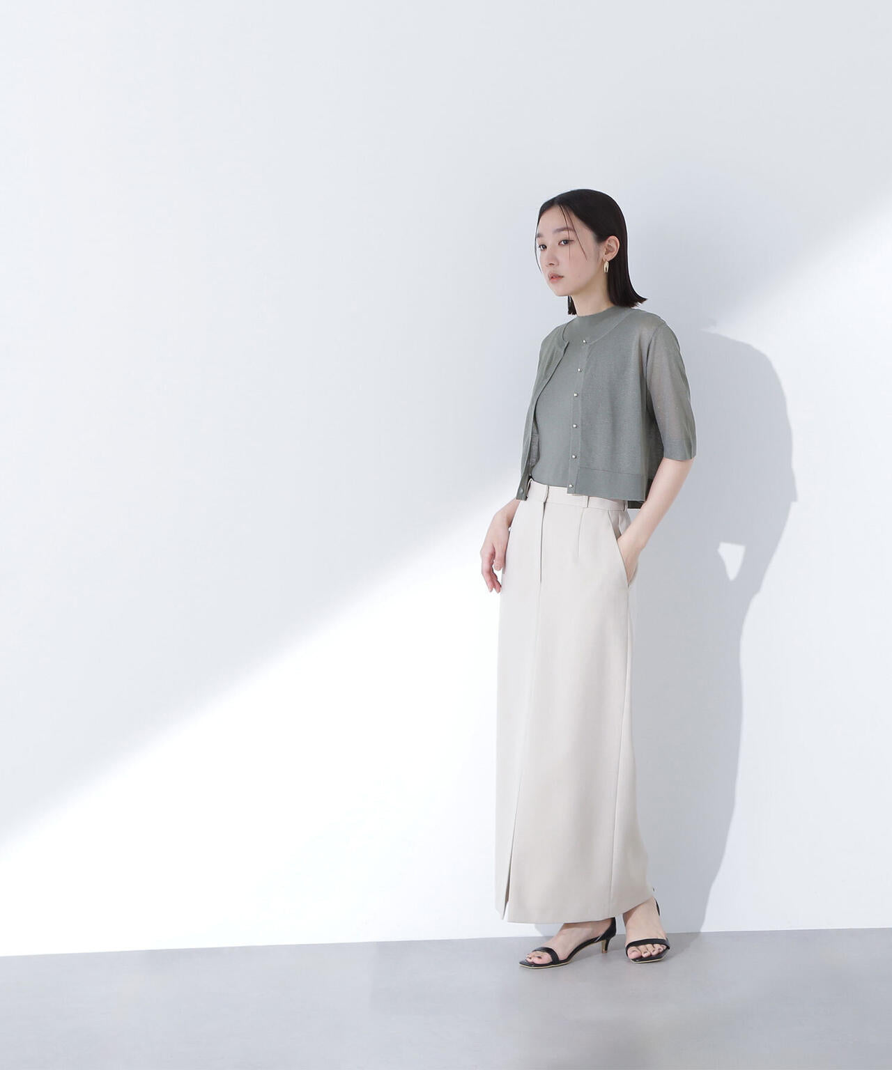 シアーショートカーデアンサンブル*