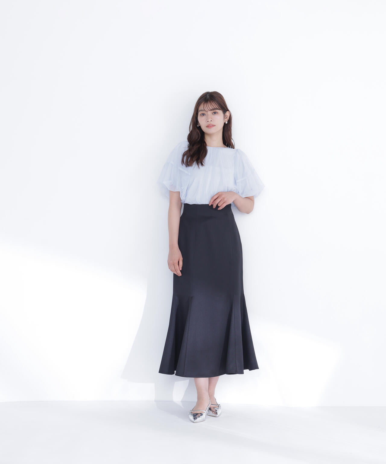 ヘム切替マーメイドスカート