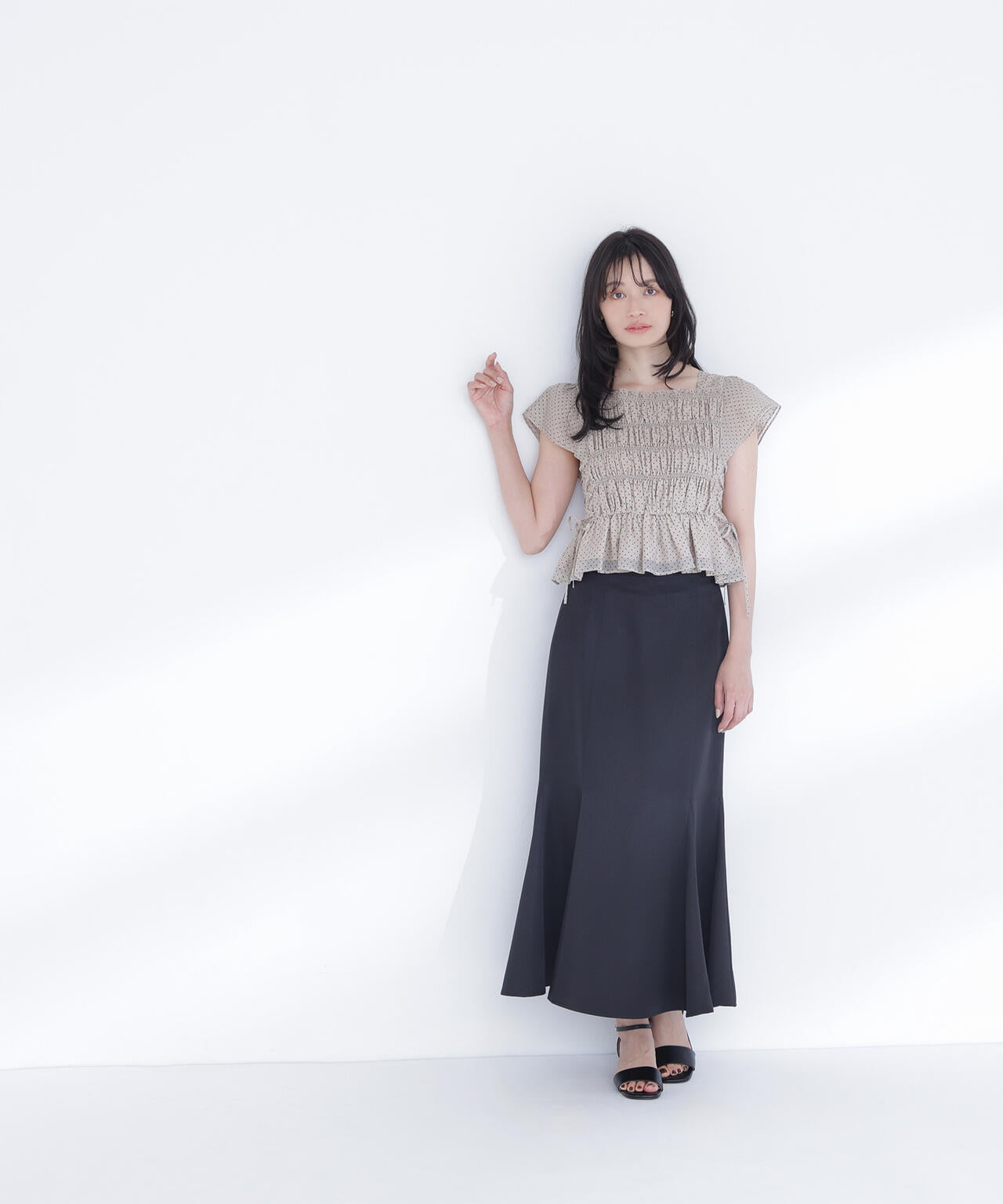 ヘム切替マーメイドスカート