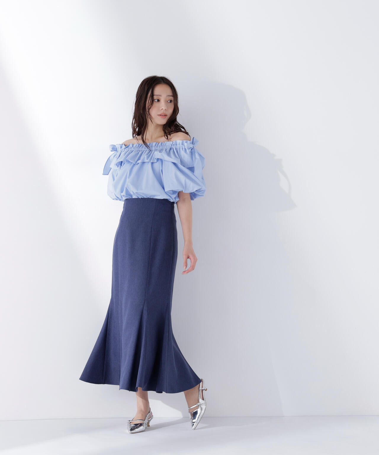 ヘム切替マーメイドスカート