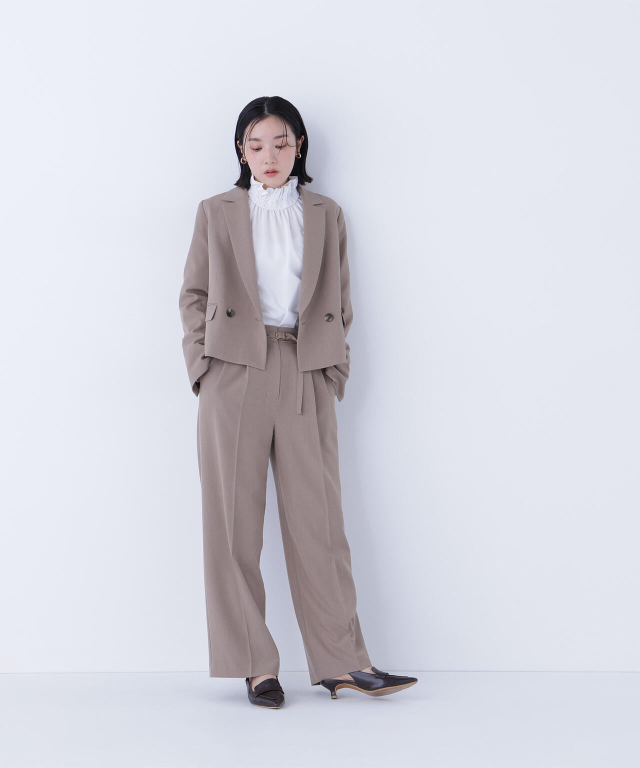 クラッシー SETUP ツータックパンツ