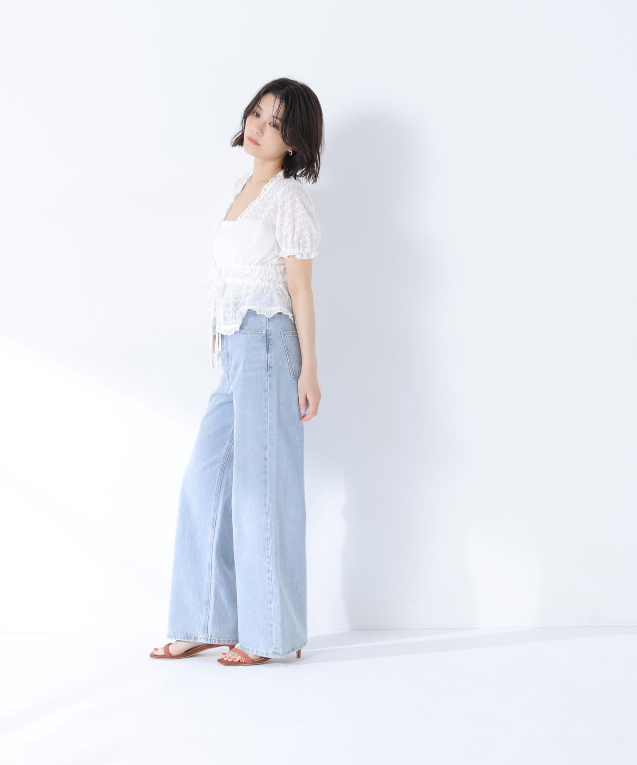 ＜sweet・Oggi.jp掲載＞ワイドストレートデニムパンツ