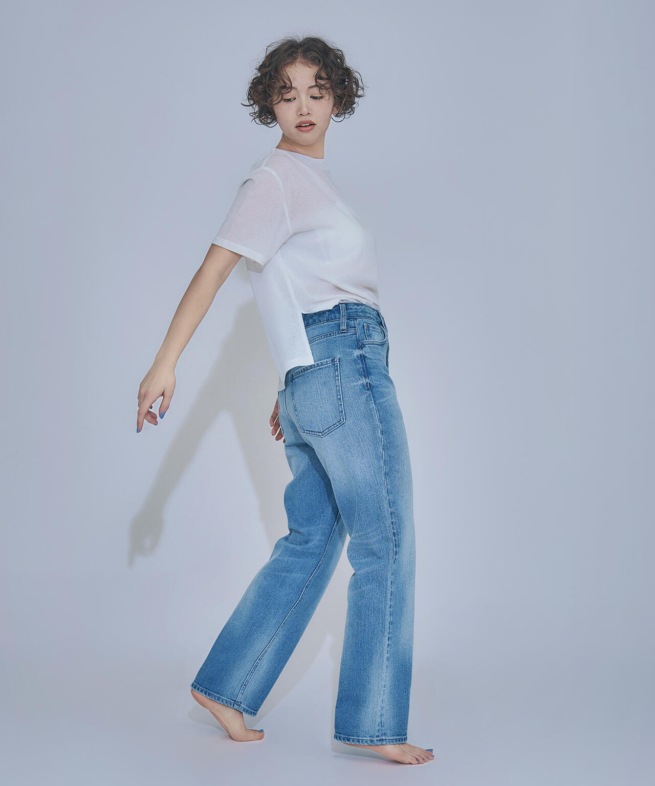 ＜FUDGE掲載＞＜Healthy DENIM＞ハイライズストレートデニムパンツ