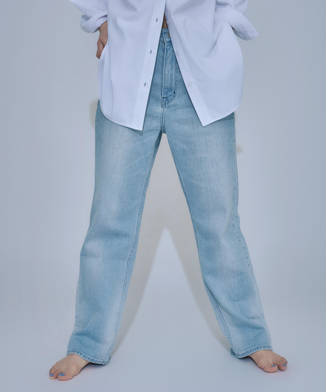 ＜FUDGE掲載＞＜Healthy DENIM＞ハイライズストレートデニムパンツ