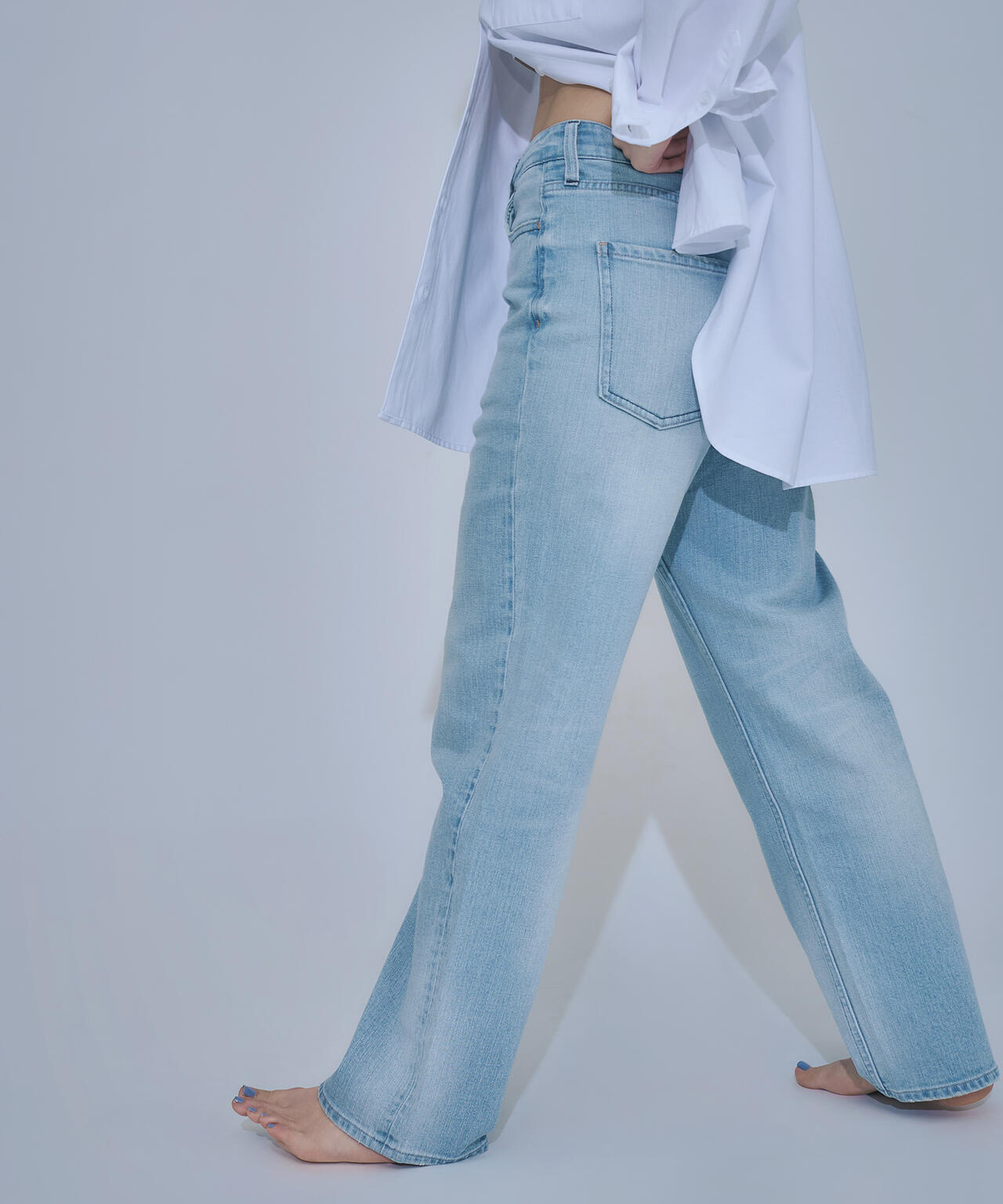 ＜FUDGE掲載＞＜Healthy DENIM＞ハイライズストレートデニムパンツ