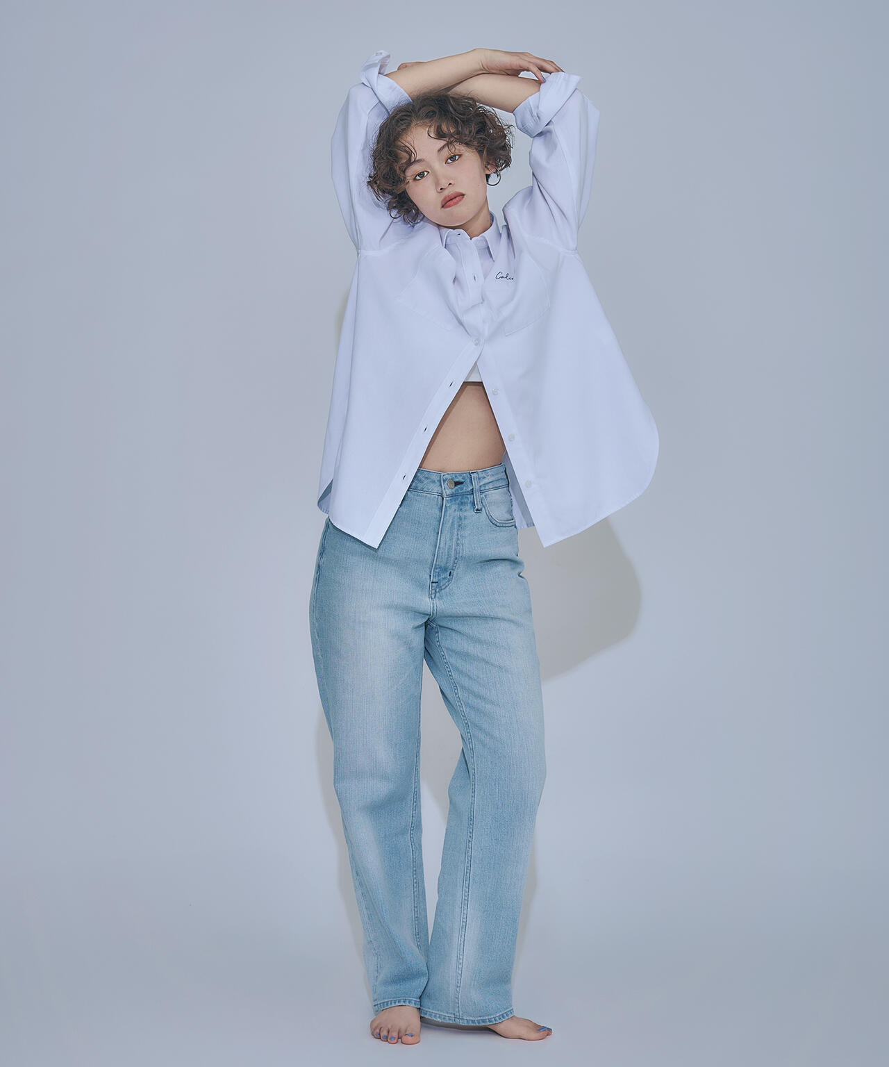 ＜FUDGE掲載＞＜Healthy DENIM＞ハイライズストレートデニムパンツ
