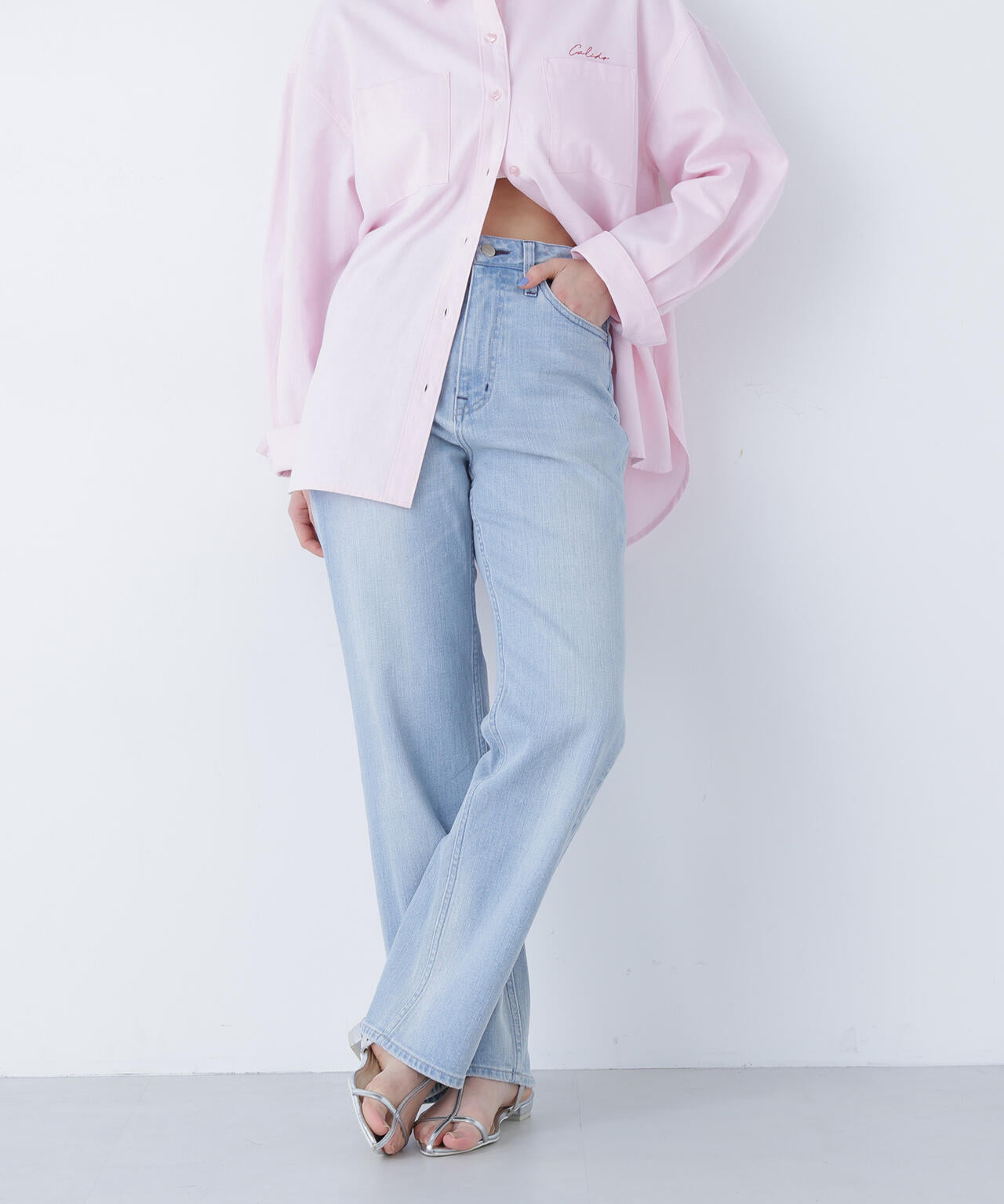 ＜FUDGE掲載＞＜Healthy DENIM＞ハイライズストレートデニムパンツ