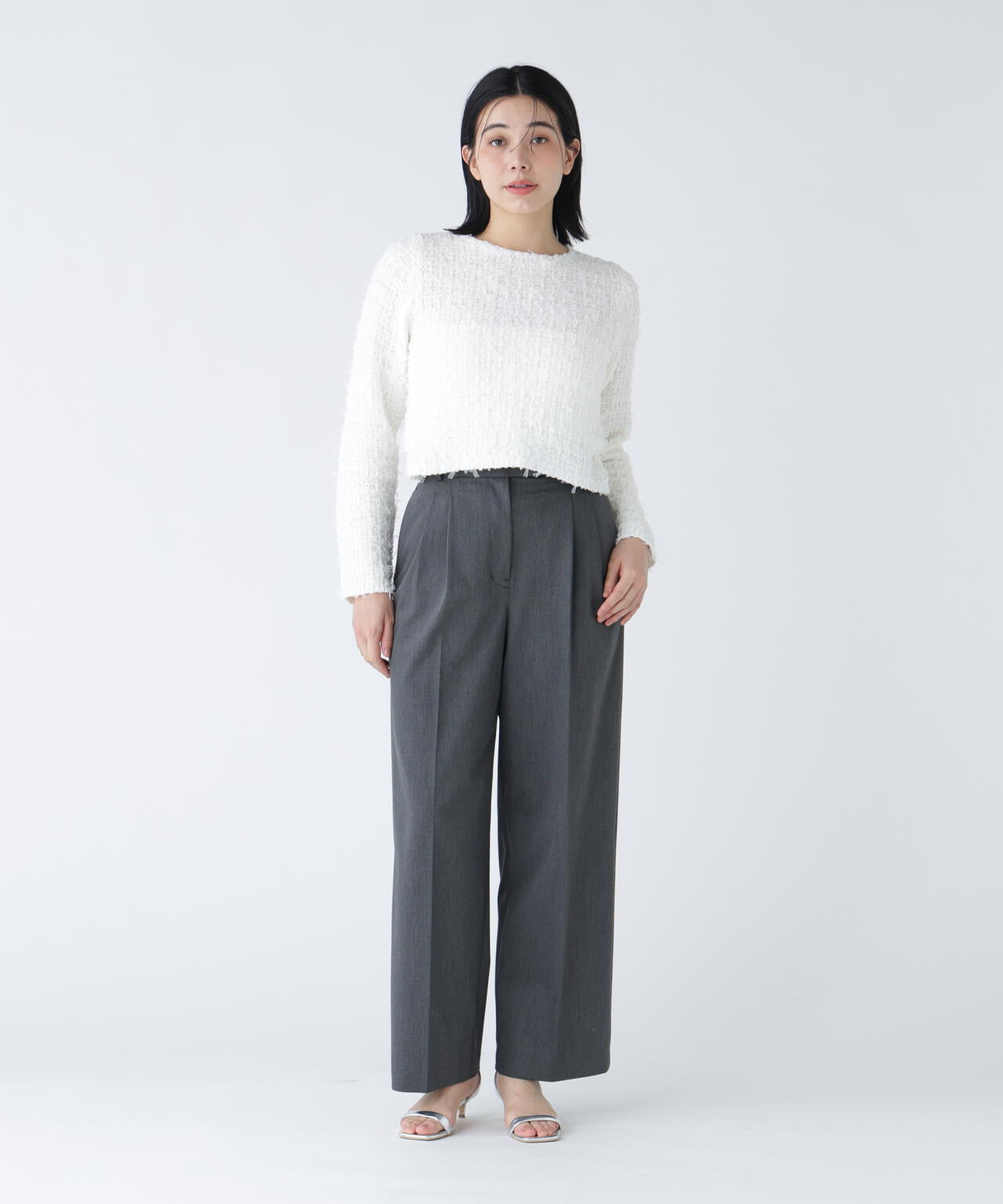 ＜365ユーティリティー＞洗えて毛玉になりにくいタックワイドパンツ