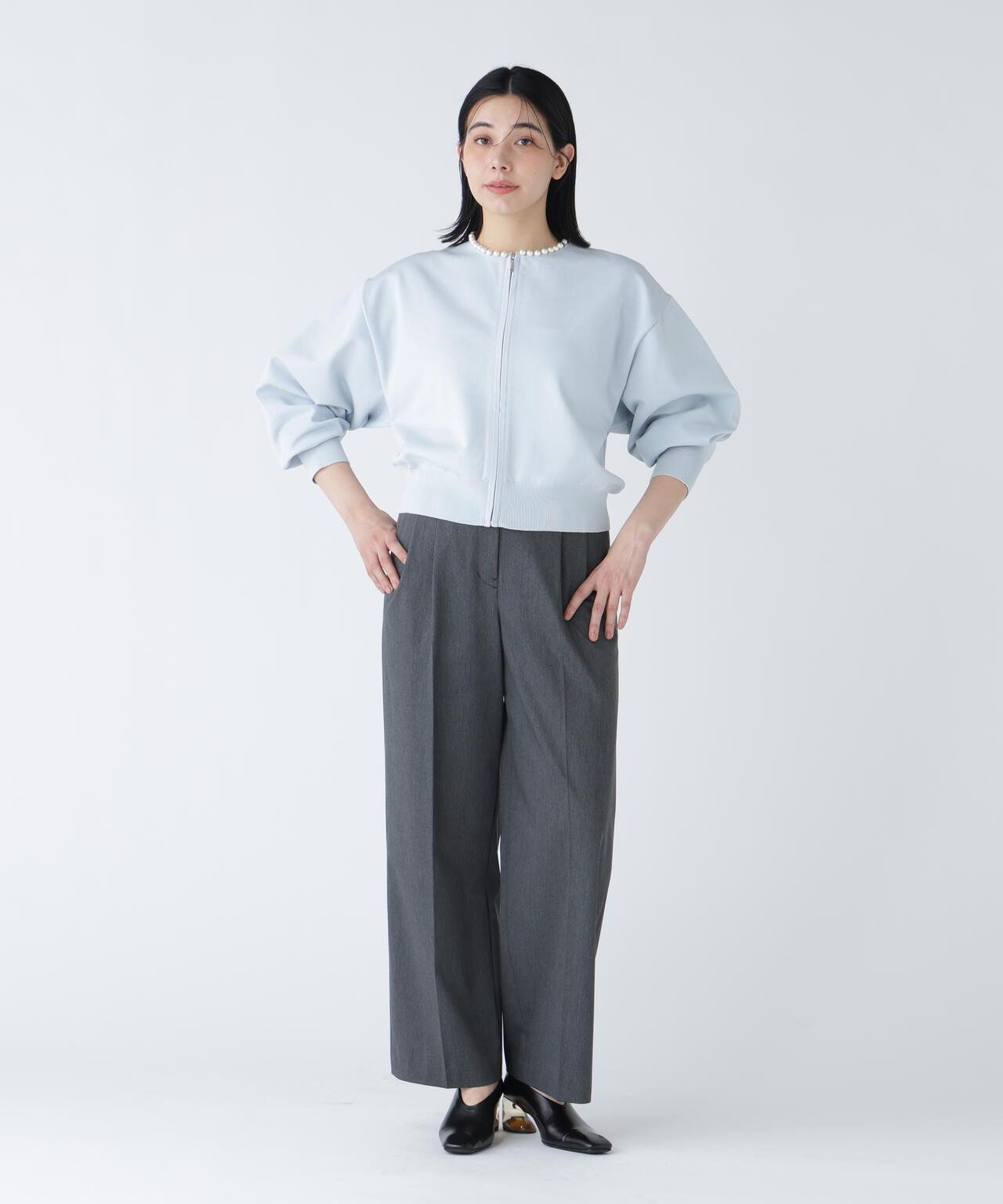＜365ユーティリティー＞洗えて毛玉になりにくいタックワイドパンツ