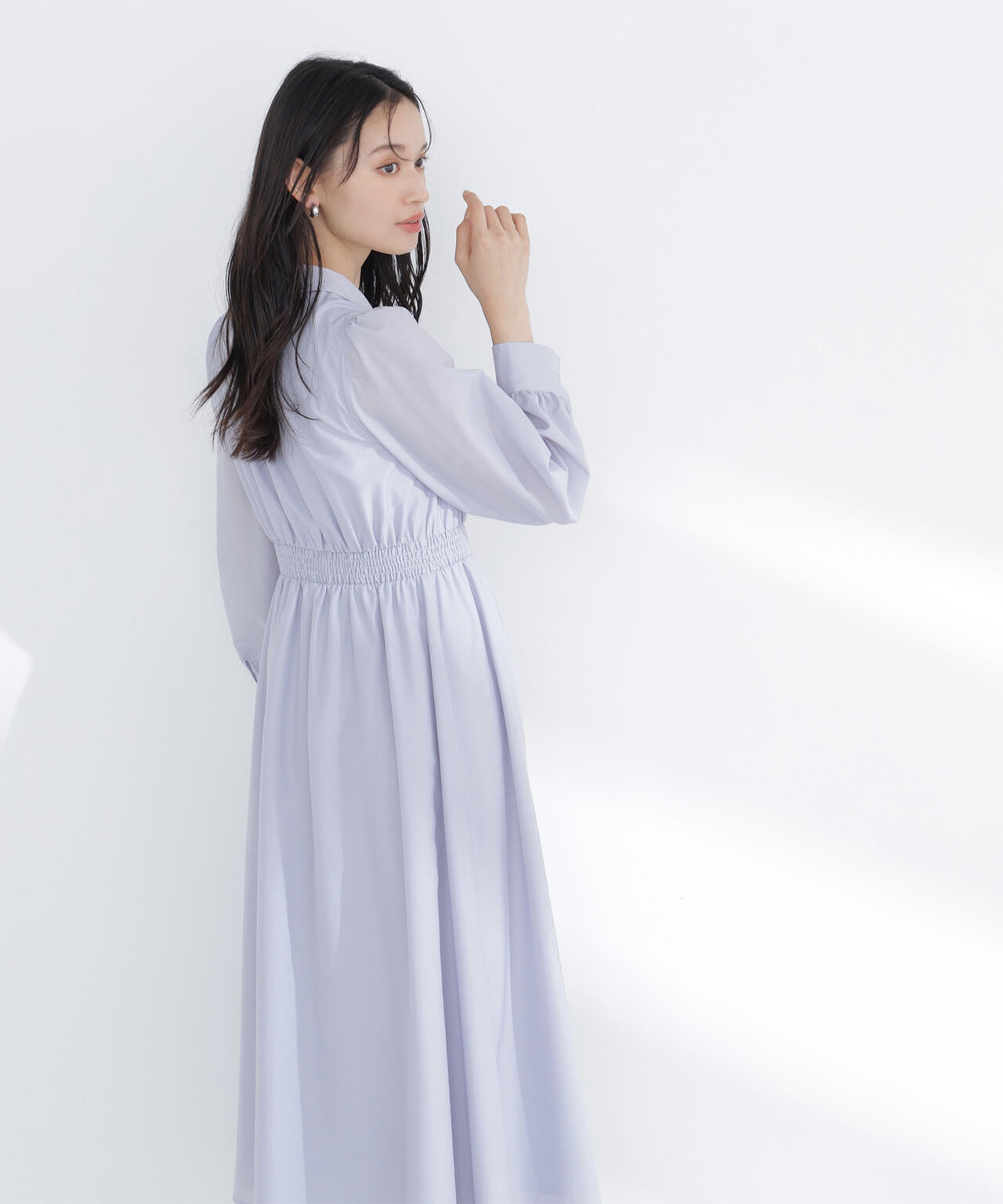 フロントボタン開襟ワンピース