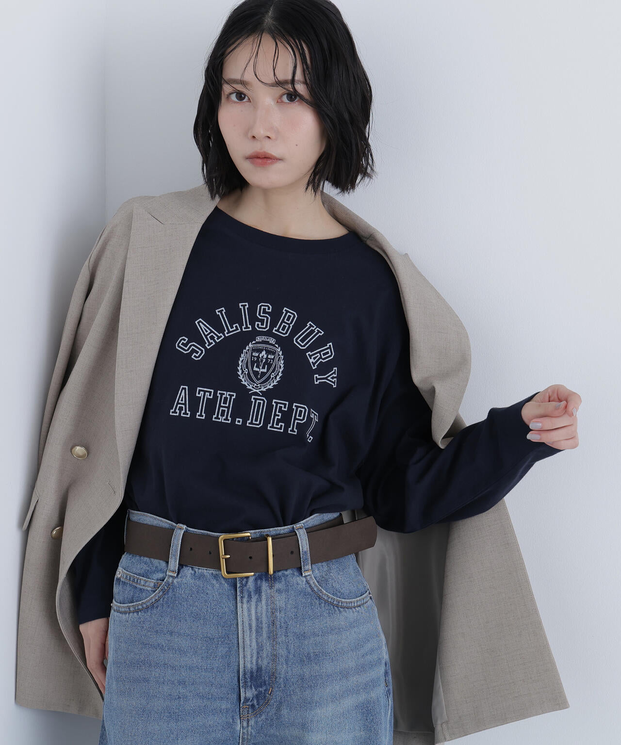 カレッジロゴロンT