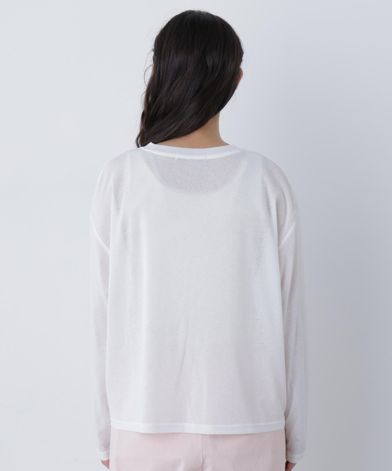 スラブ天竺カットソー長袖