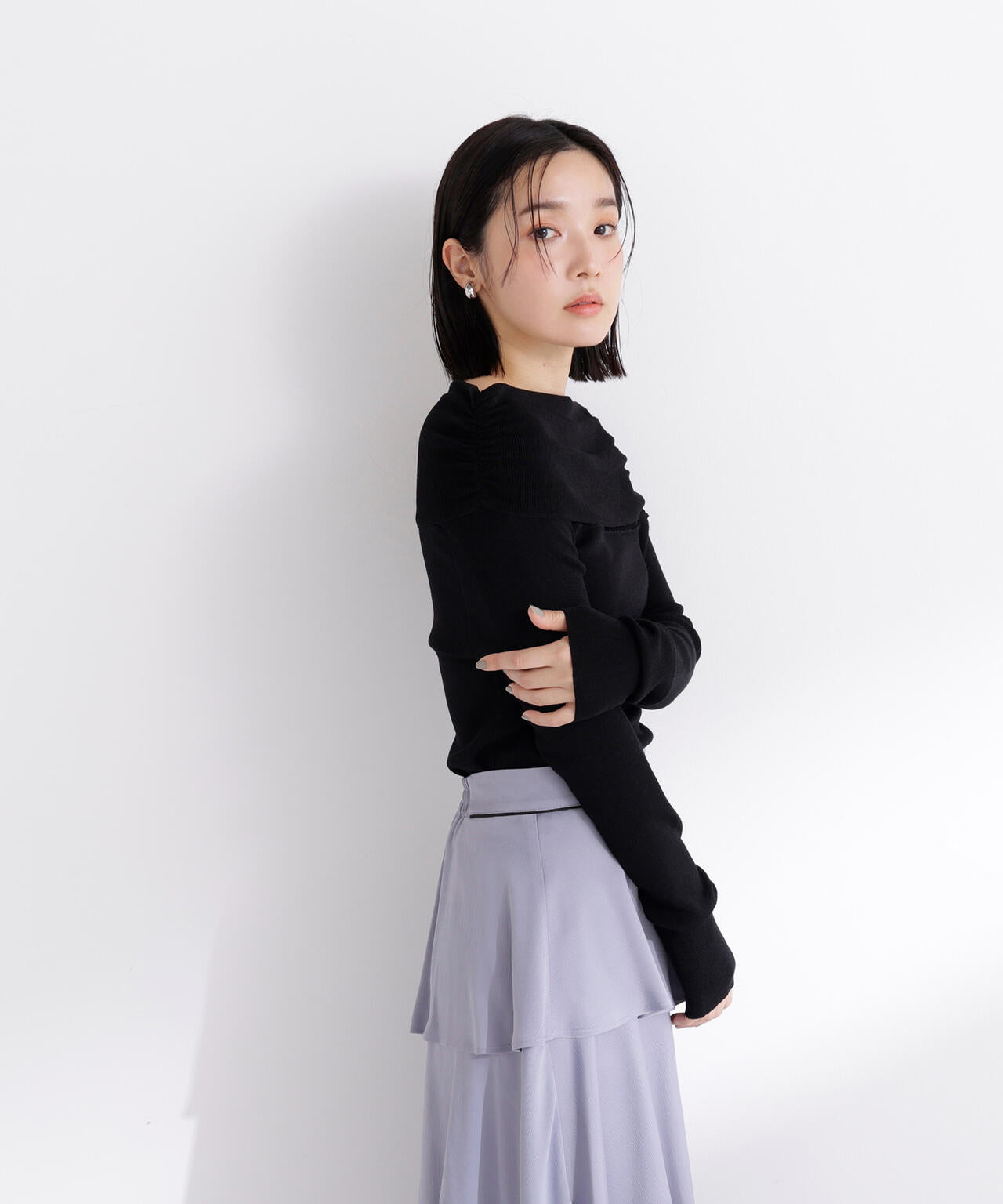 オフショルコンパクトニット