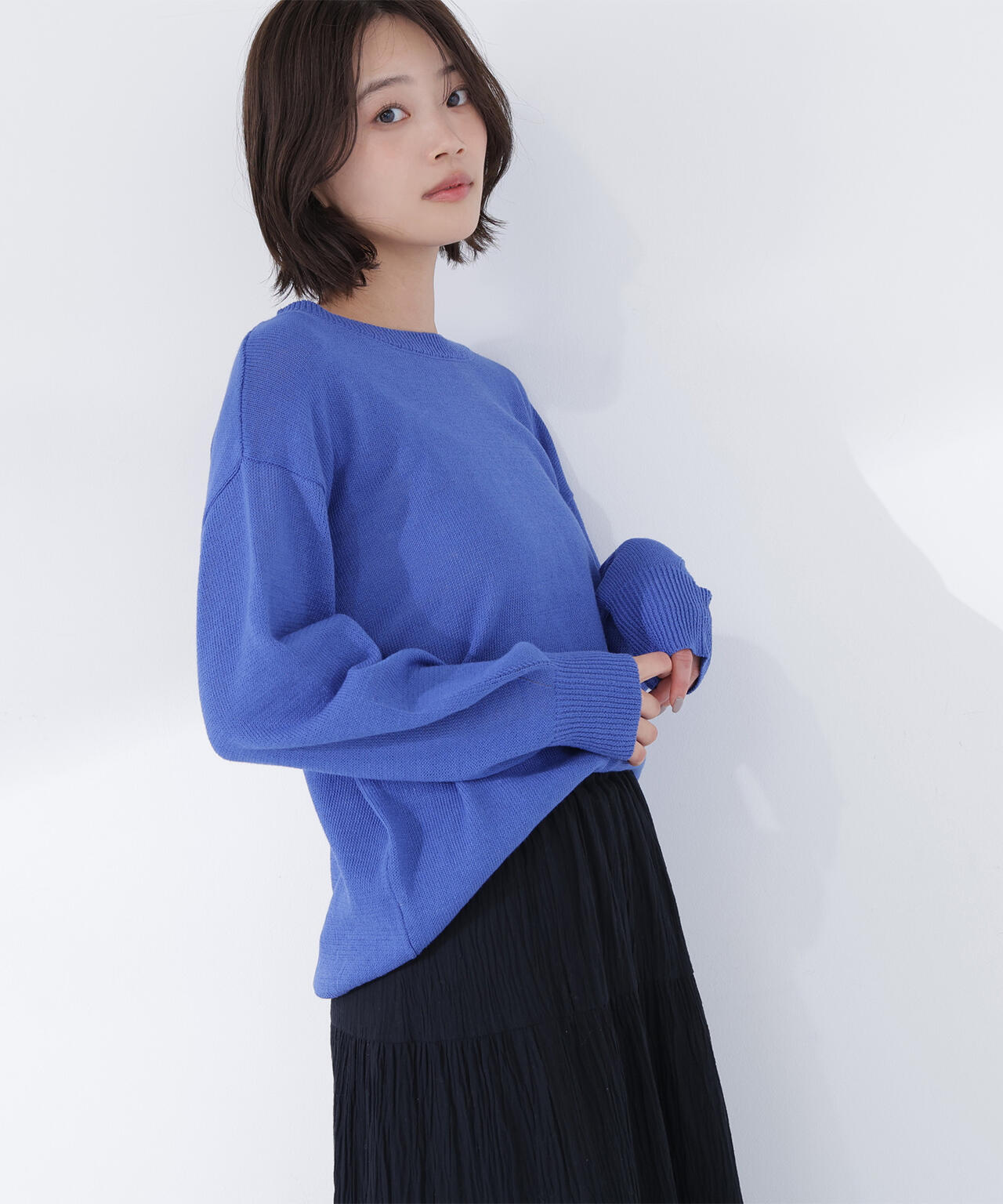 ドライタッチ2wayネックニット