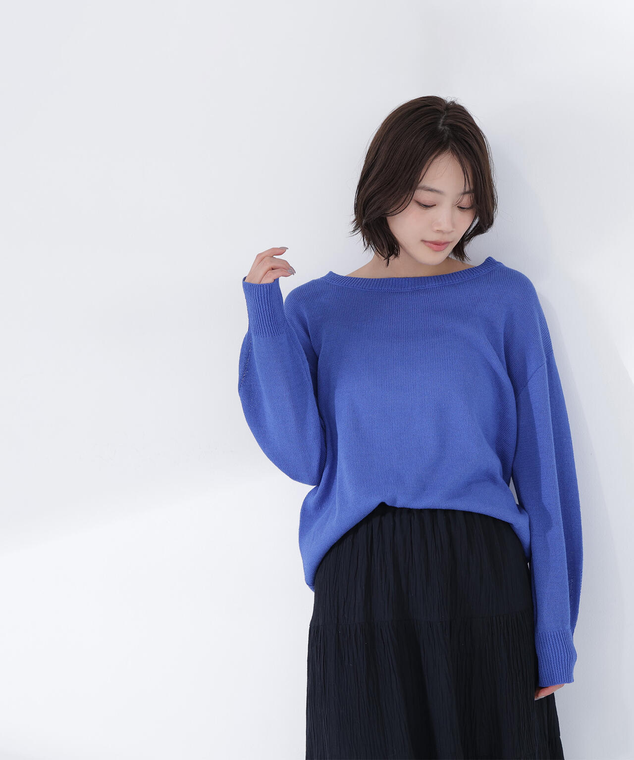 ドライタッチ2wayネックニット