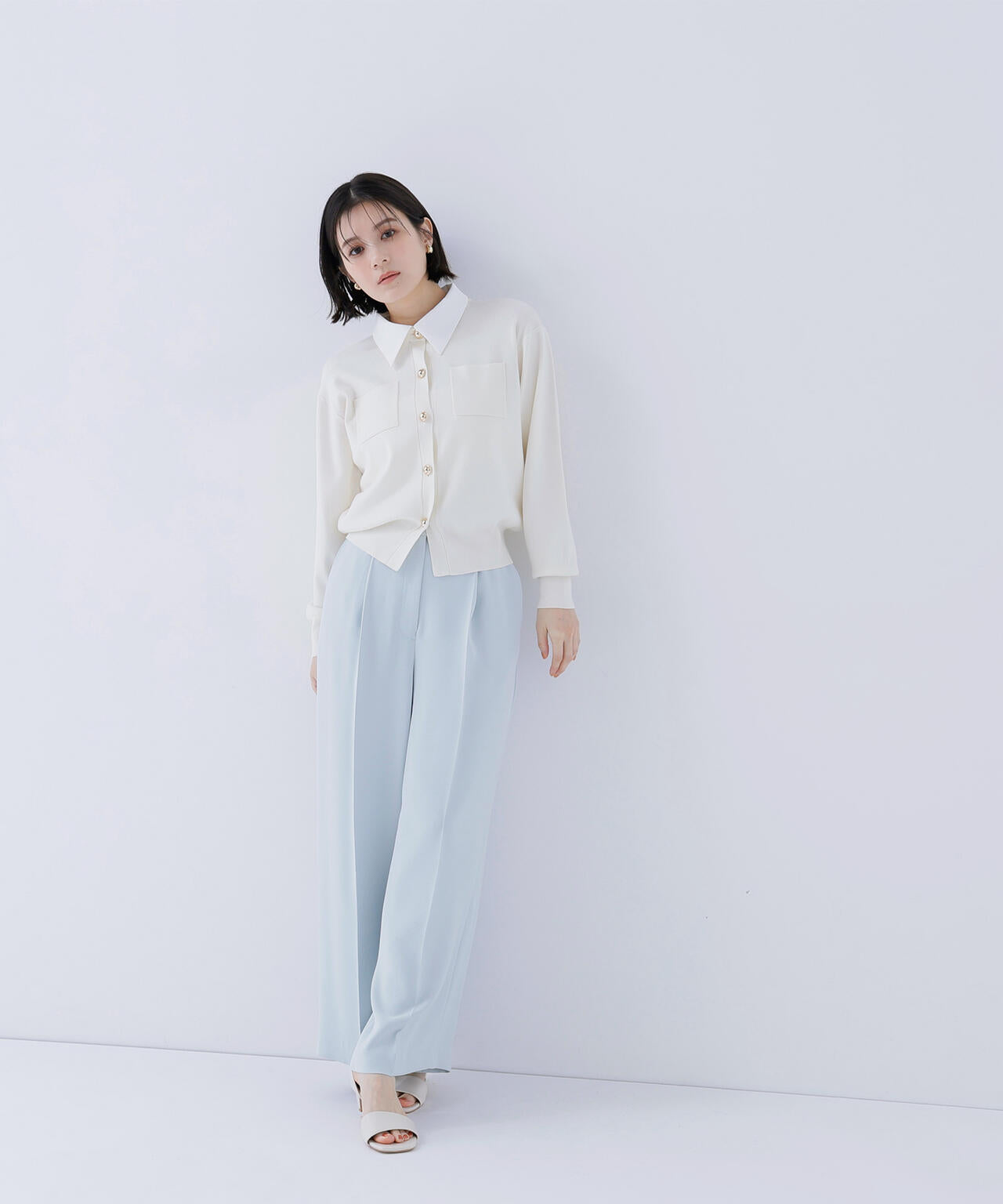 ＜CLASSY.掲載＞2wayカラーニットカーディガン